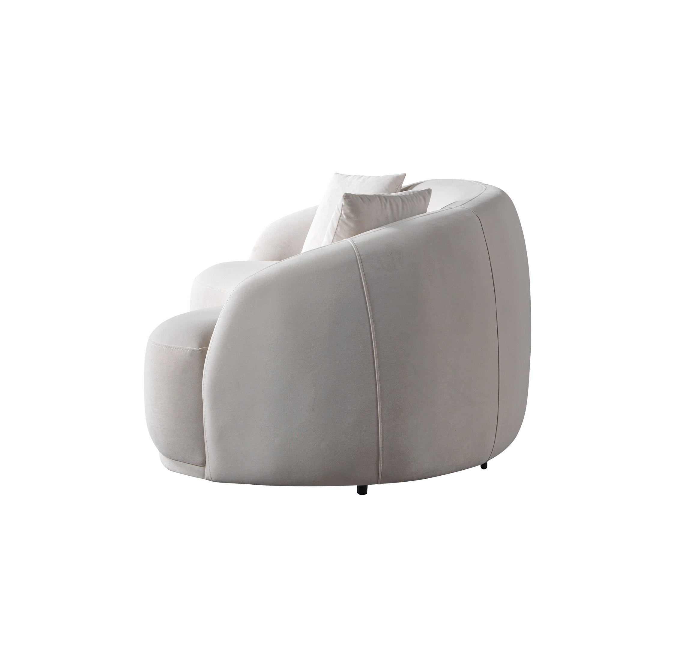 Bonita Ivory Velvet Loveseat, view 6