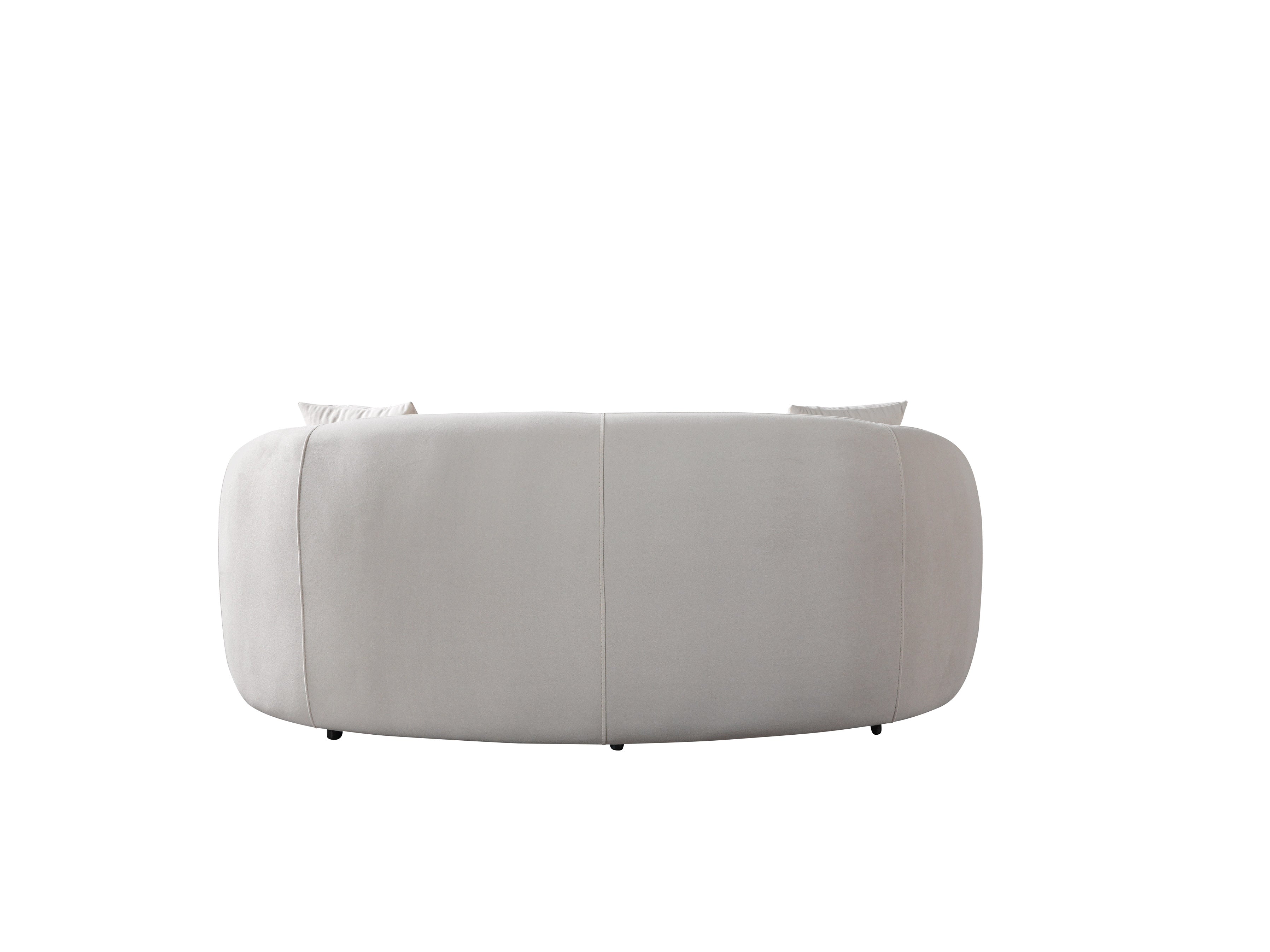 Bonita Ivory Velvet Loveseat, view 5