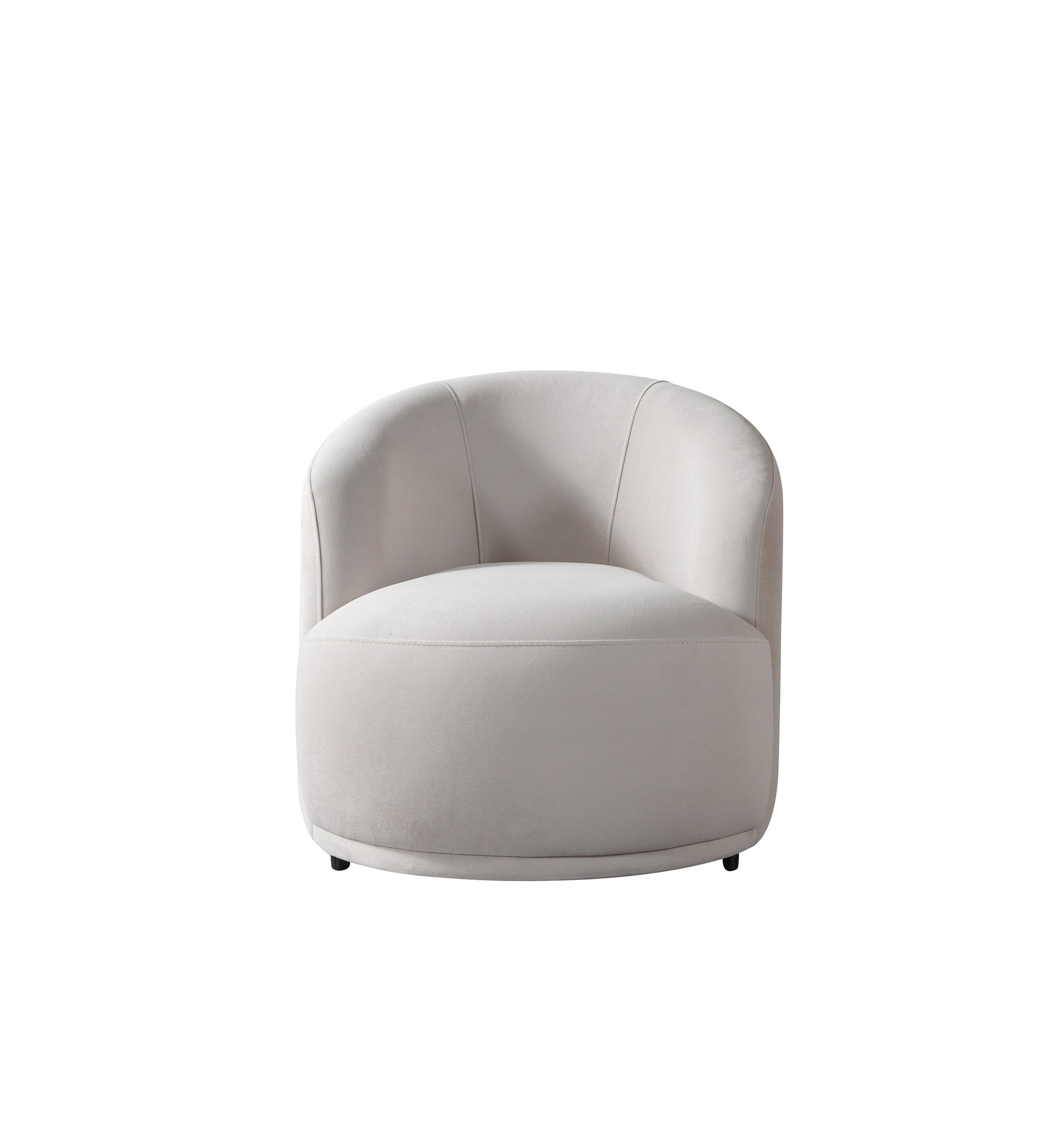 Bonita Ivory Velvet Accent Chair, view 4