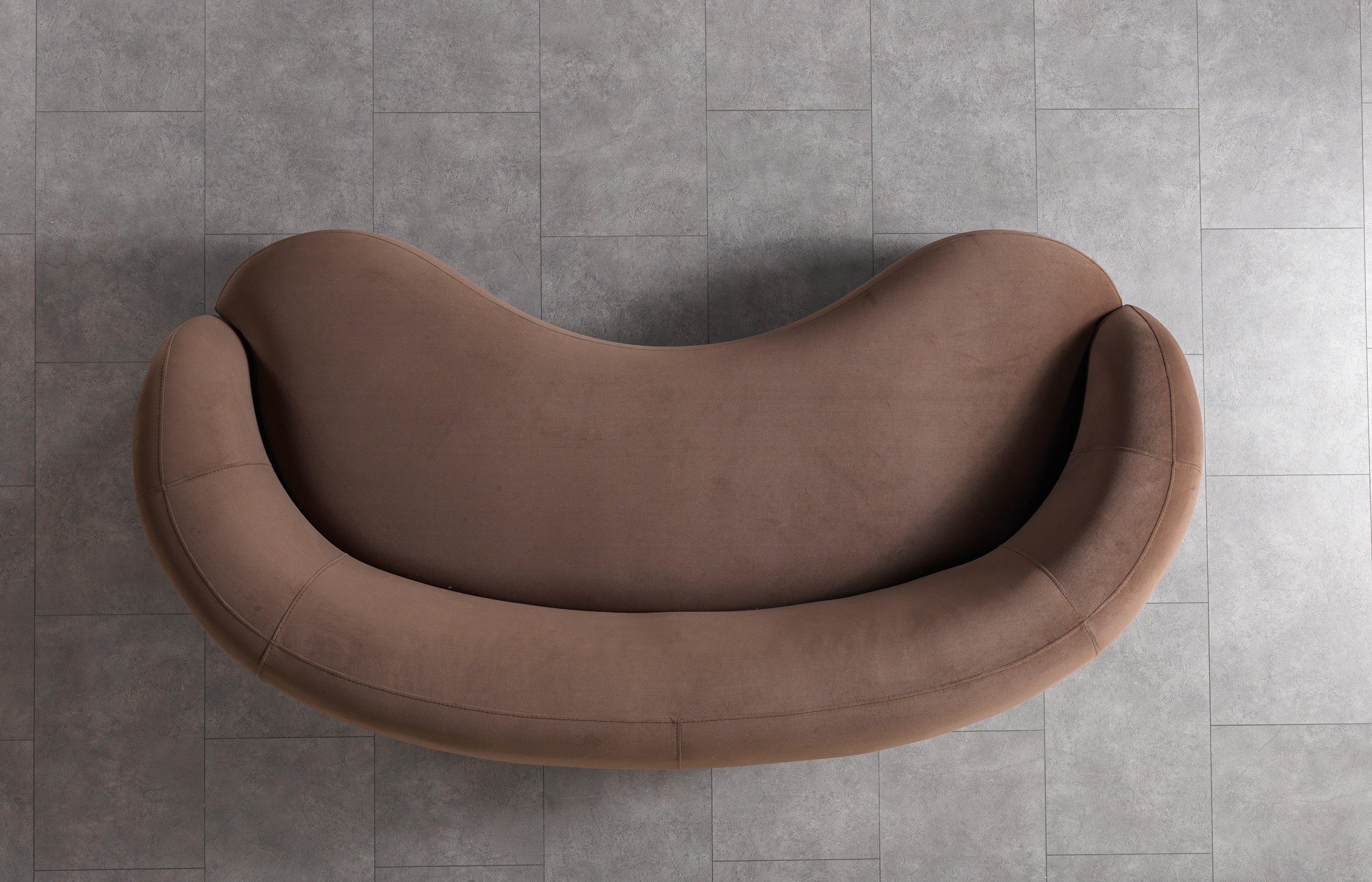 Bonita Coffee Velvet Sofa, view 7