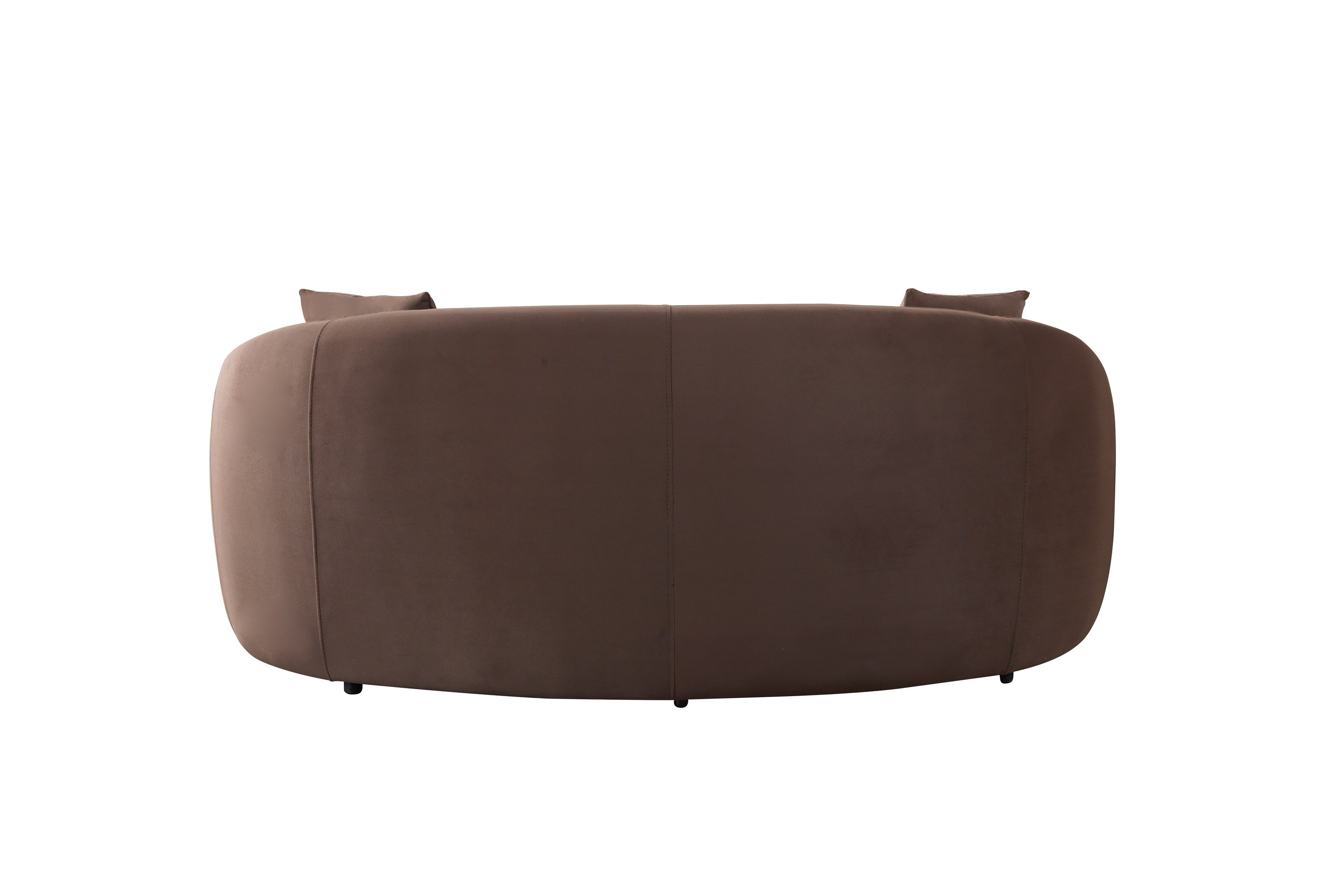 Bonita Coffee Velvet Loveseat, view 7
