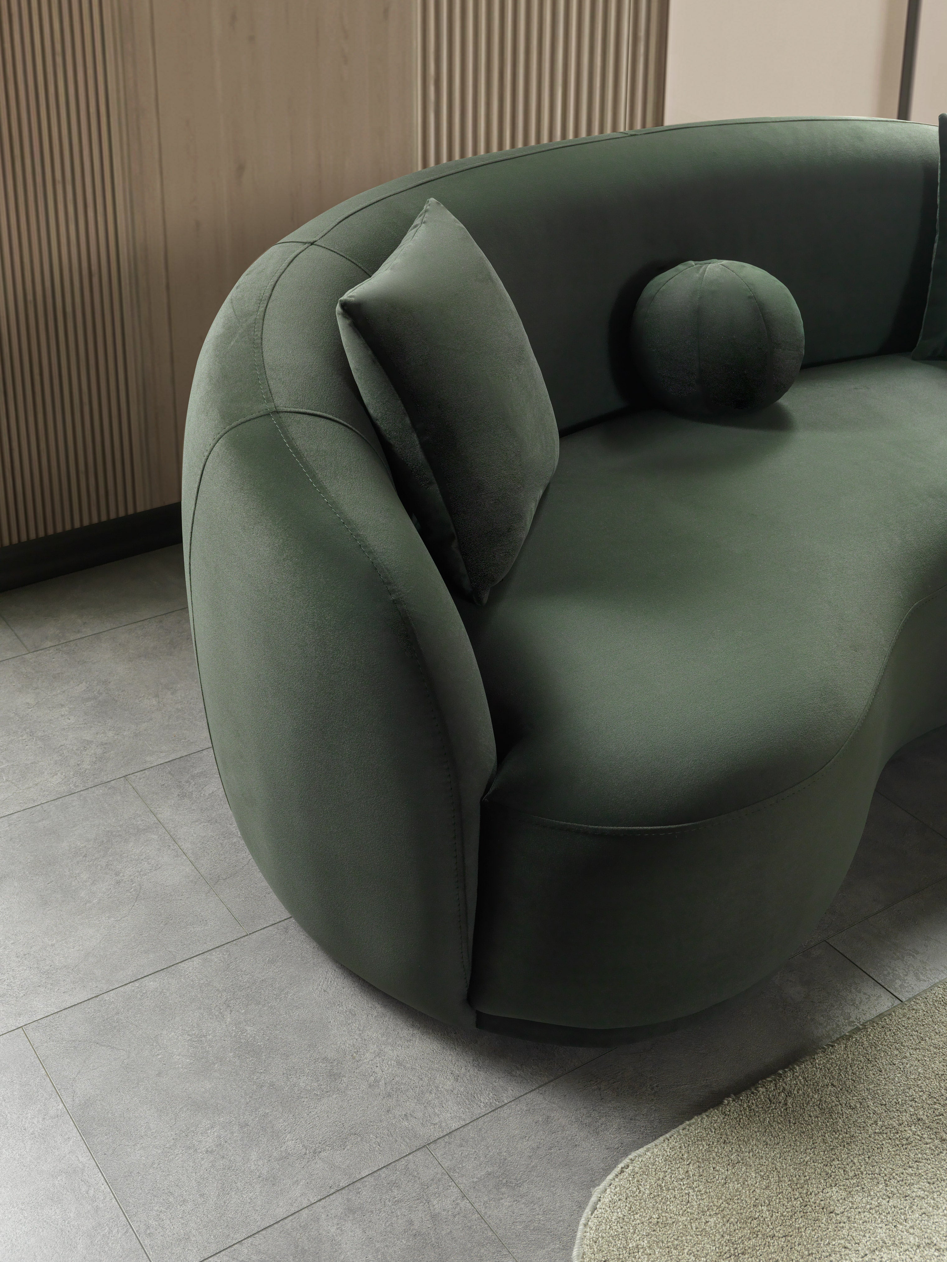 Bonita Green Velvet Sofa and Loveseat Set, view 8