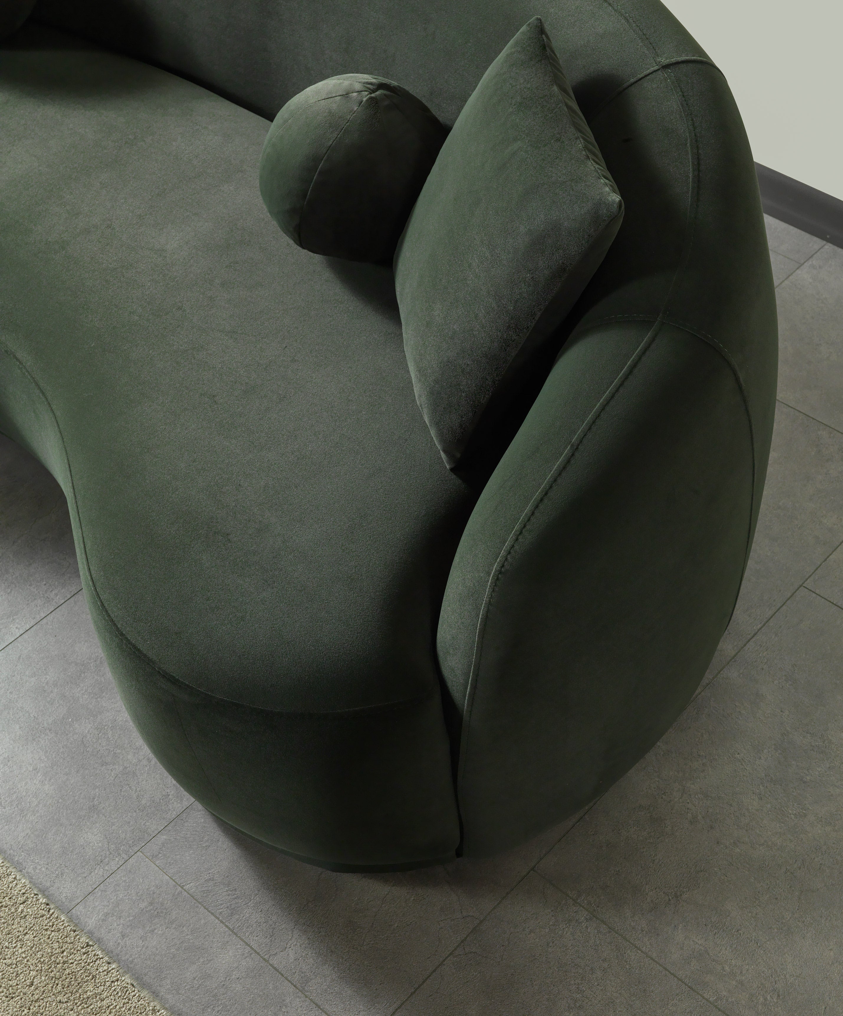 Bonita Green Velvet Sofa and Loveseat Set, view 9