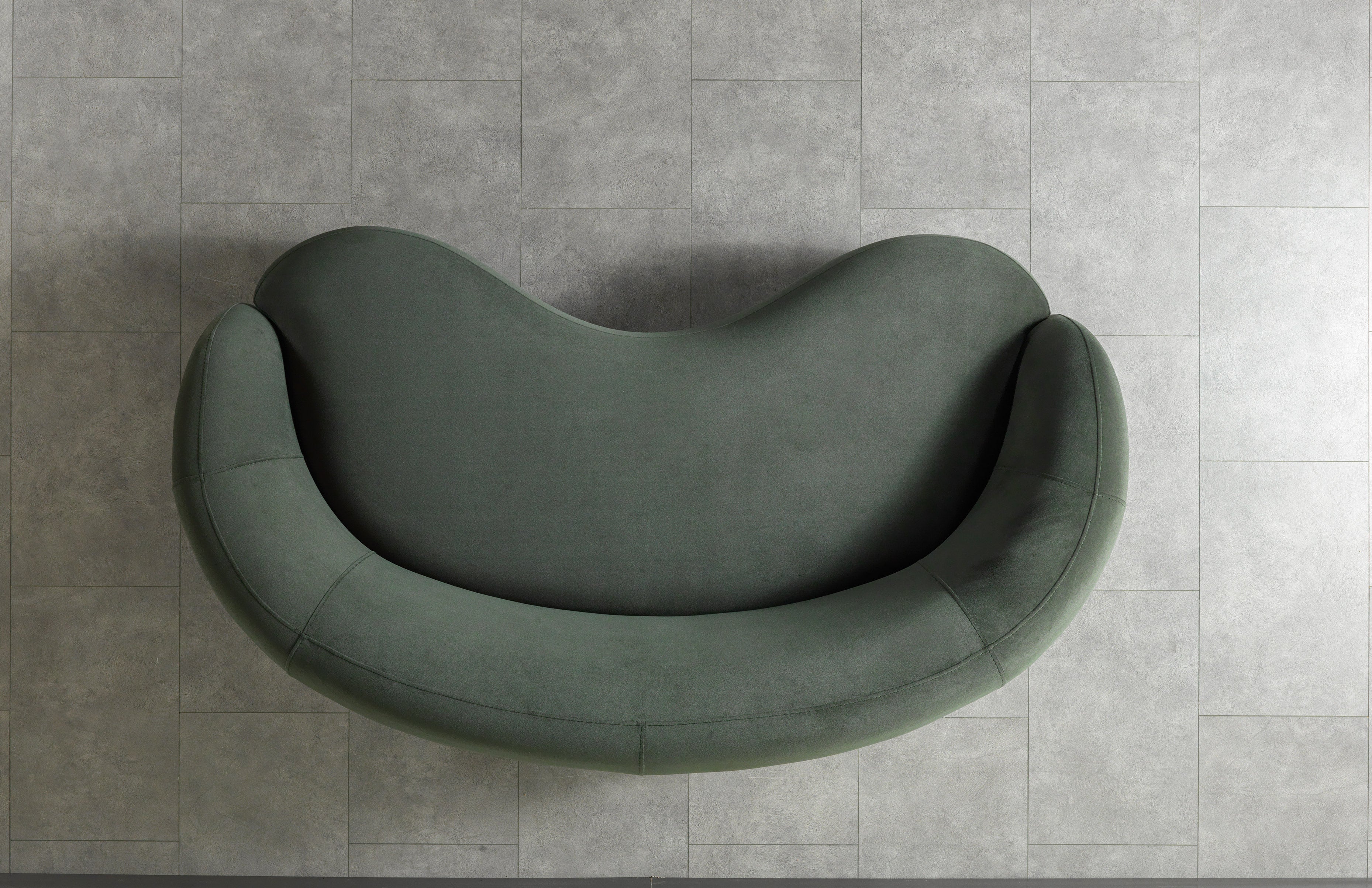 Bonita Green Velvet Loveseat, view 10