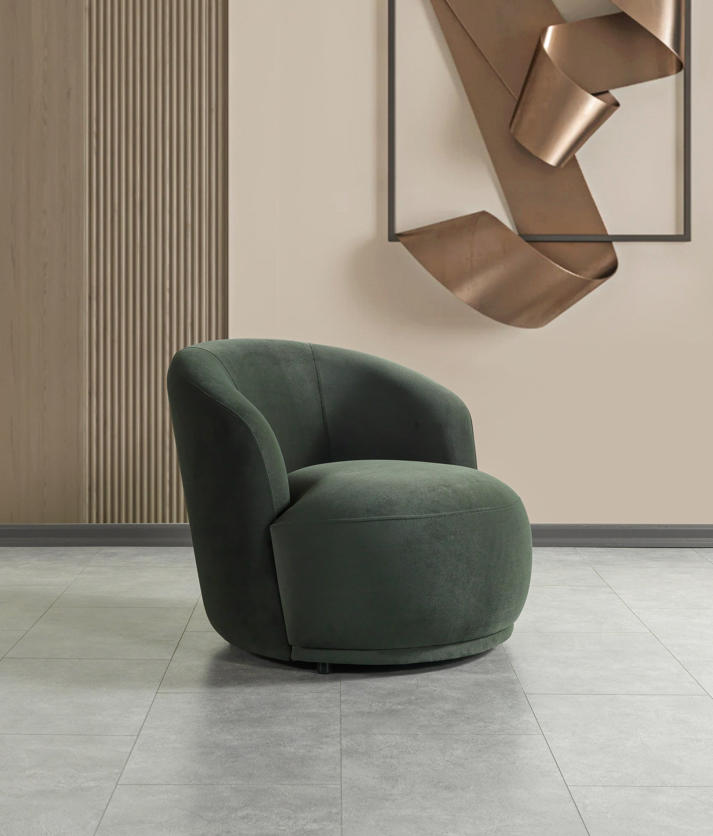Bonita Green Velvet Accent Chair