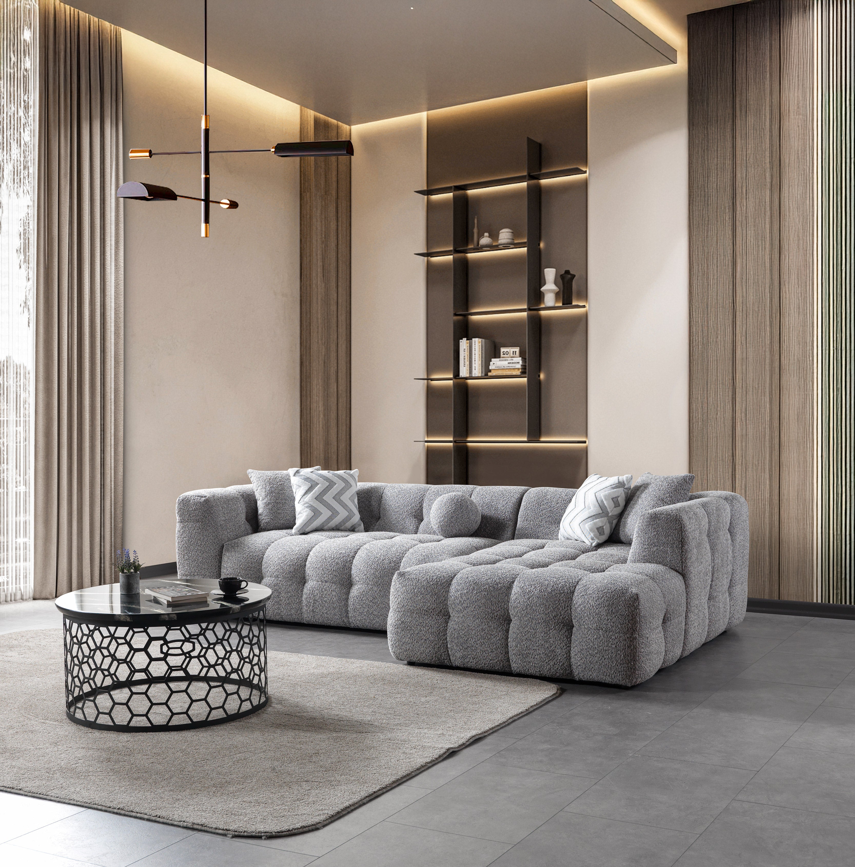 Ivy Gray Boucle RAF Sectional, view 2