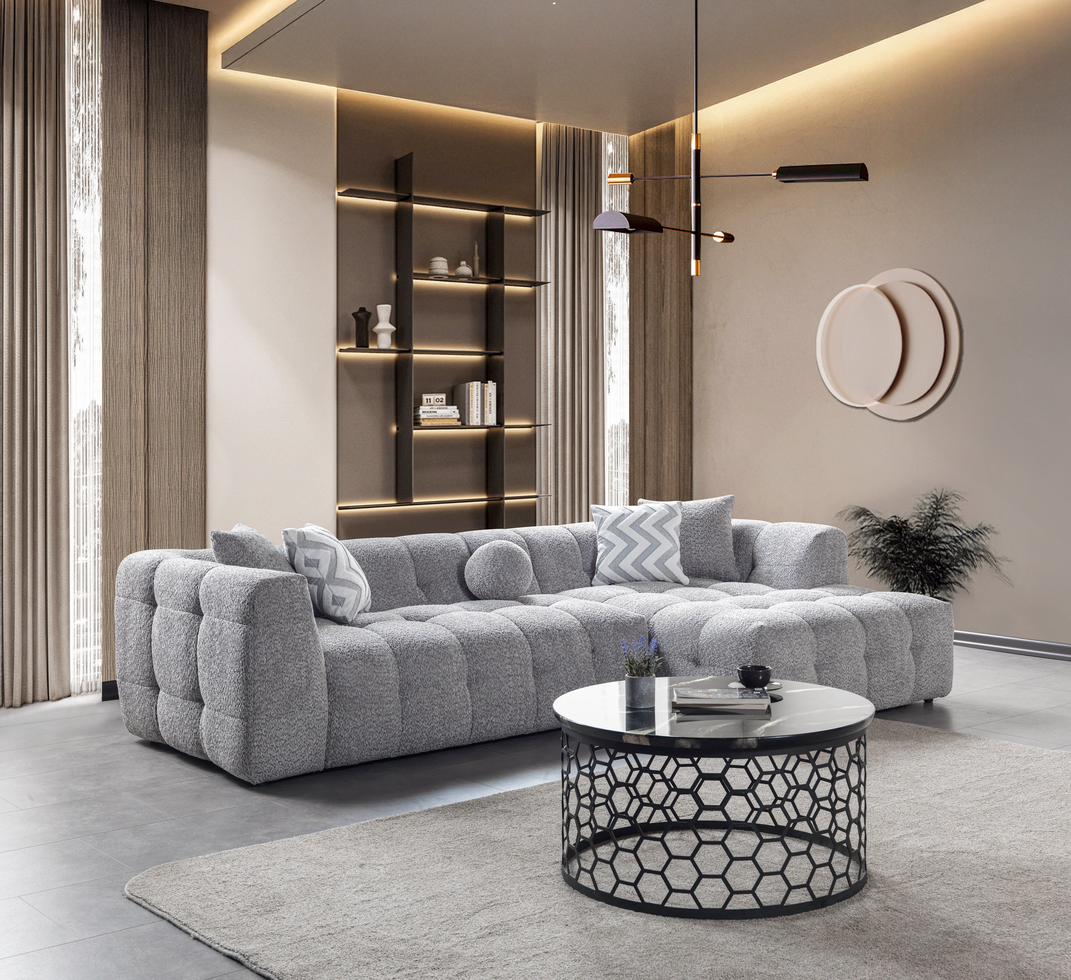 Ivy Gray Boucle RAF Sectional, view 3
