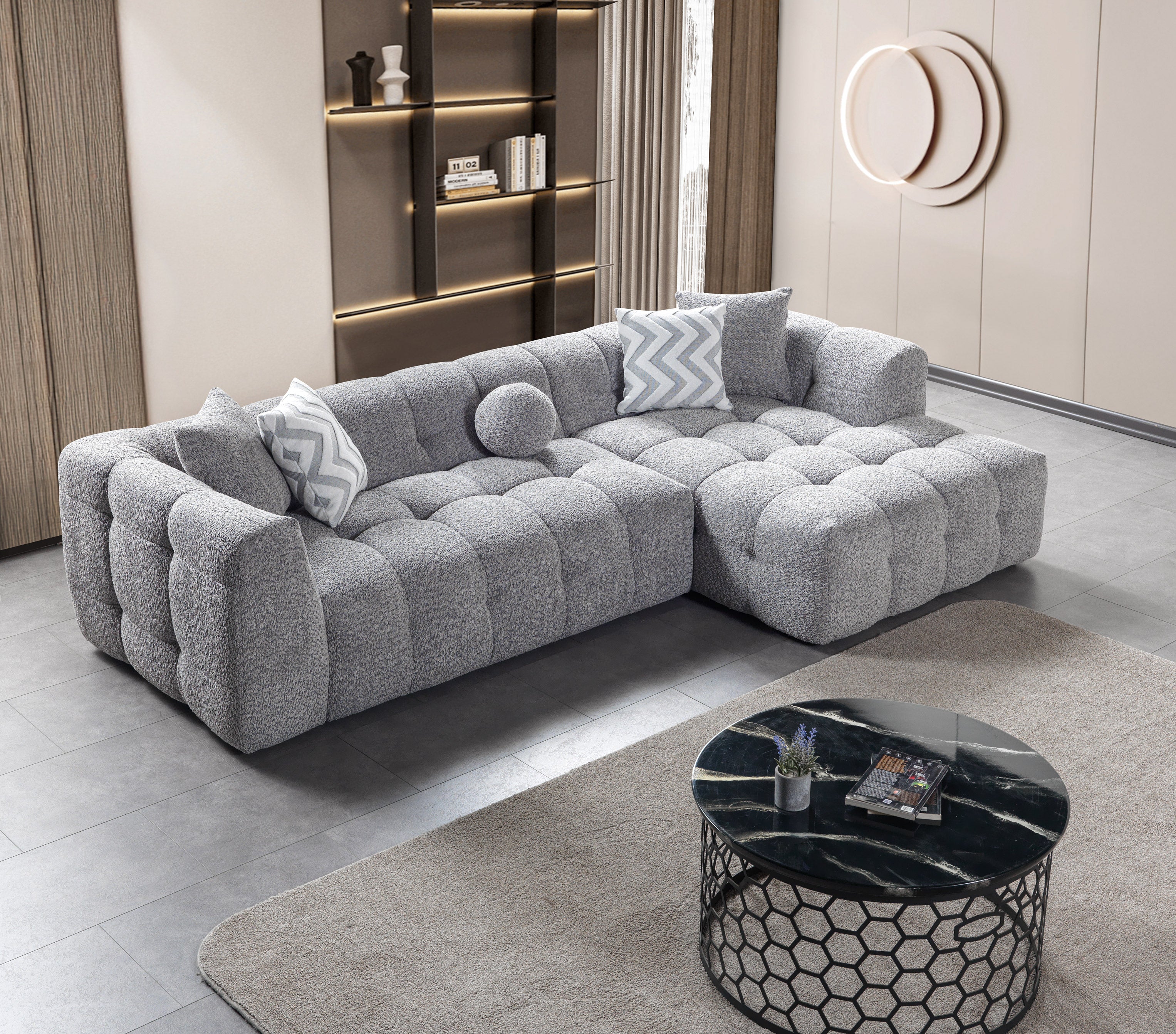Ivy Gray Boucle RAF Sectional, view 4