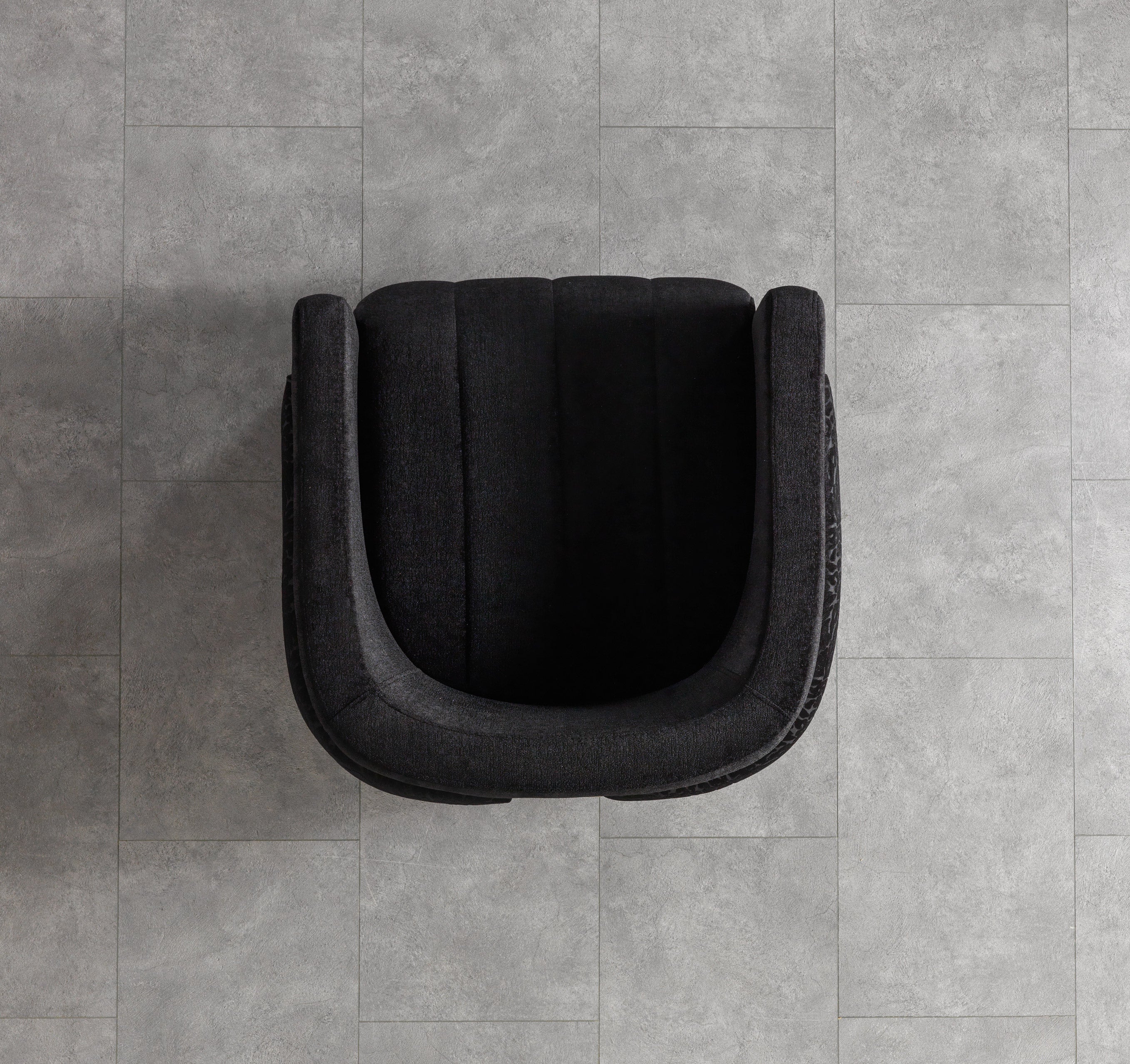 Carlina Black Velvet Chair, view 8
