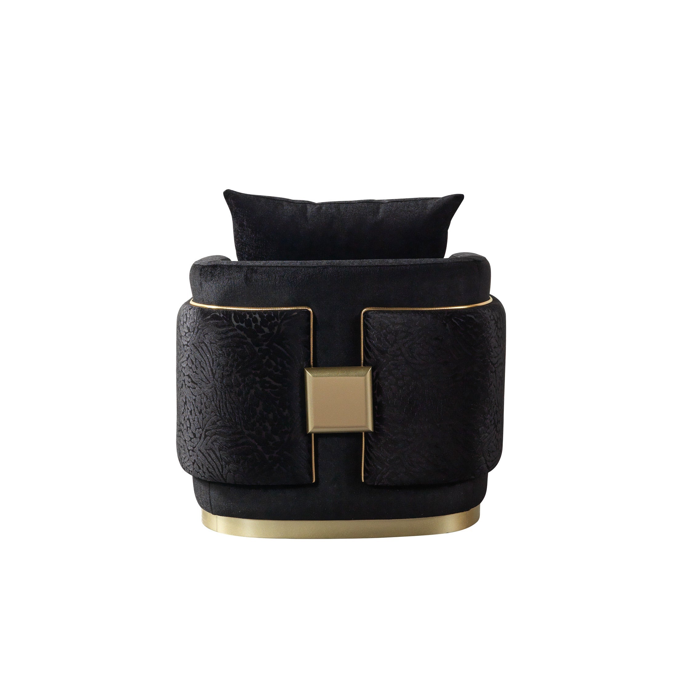 Carlina Black Velvet Chair, view 6
