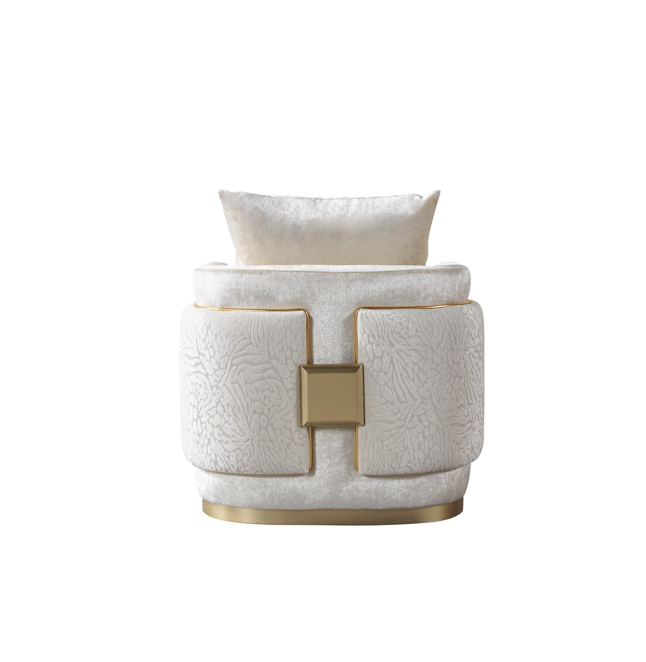 Carlina Ivory Velvet Chair, view 6