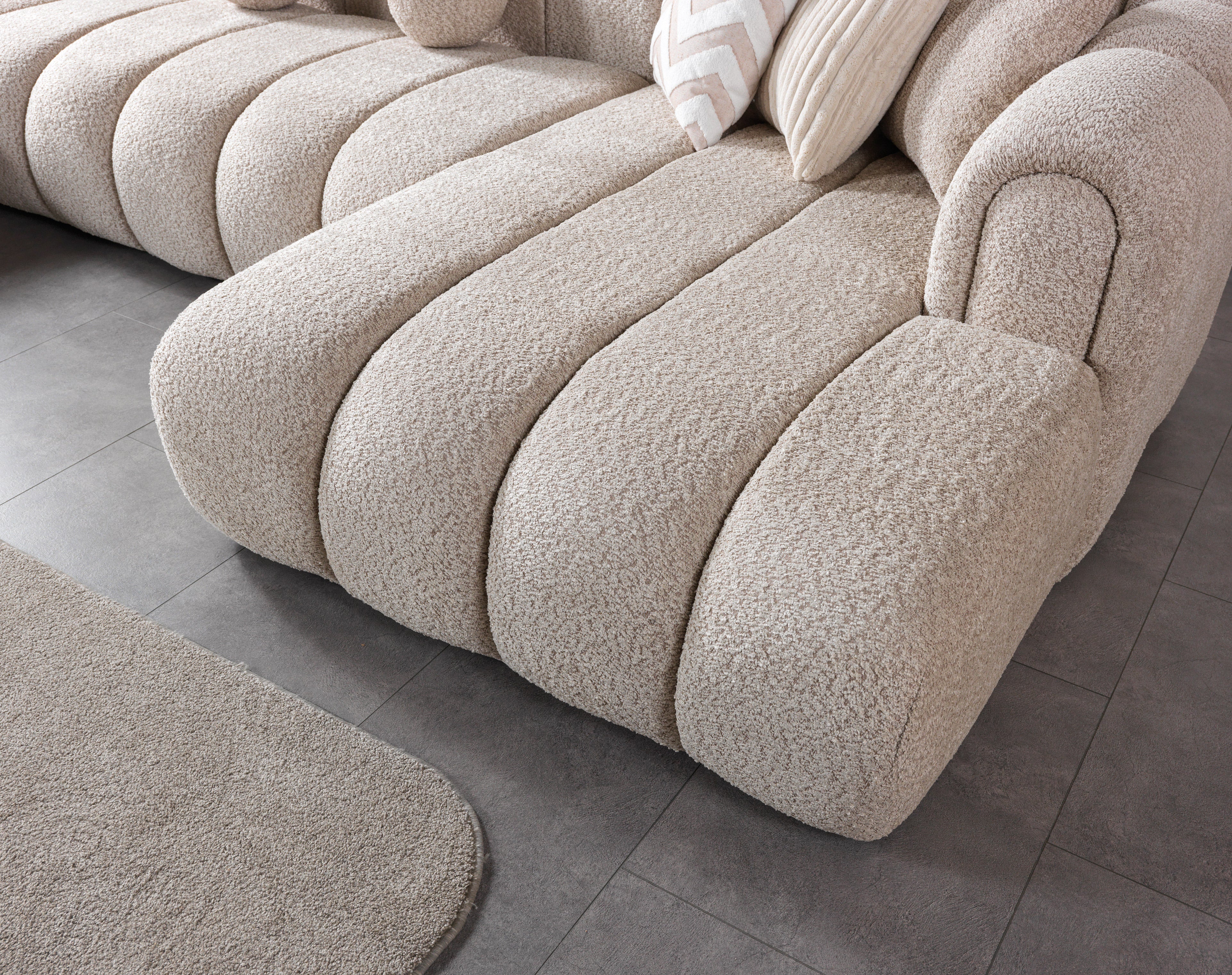 Lis Sand Boucle Double Chaise Sectional, view 7