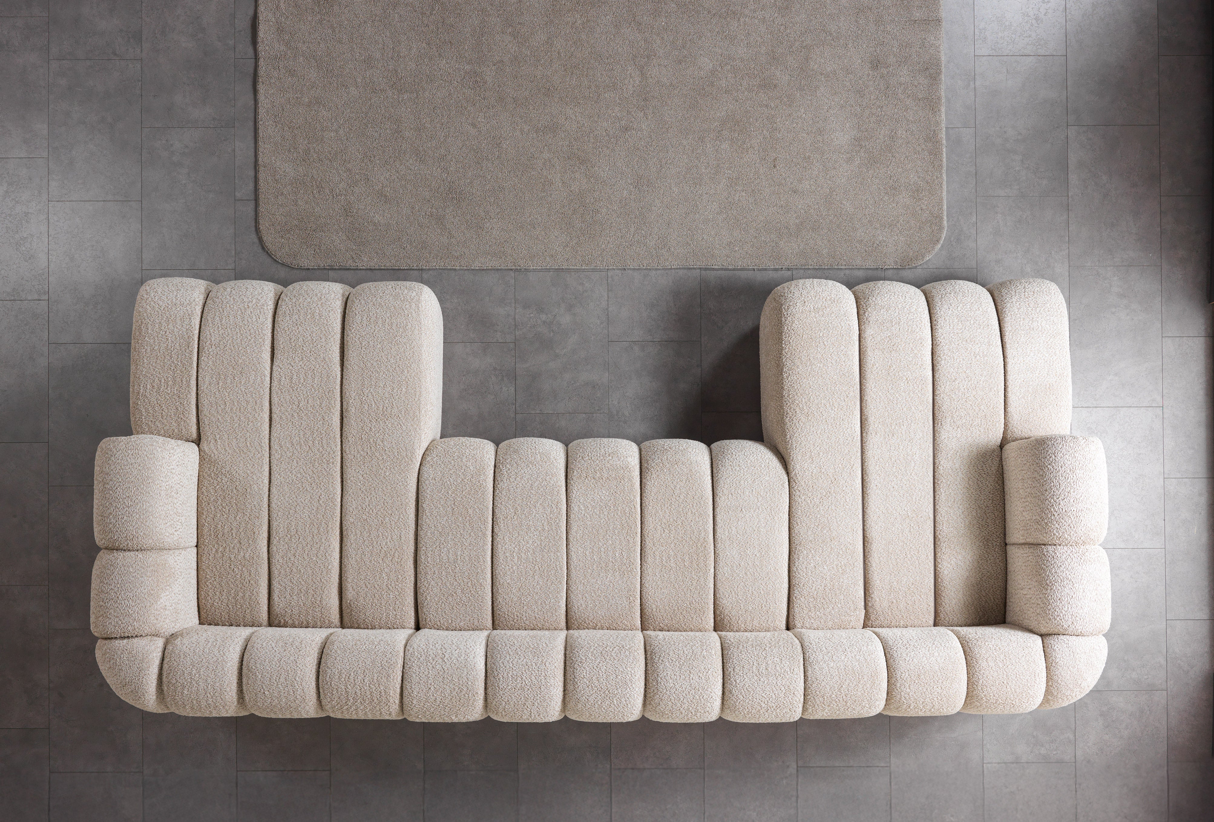 Lis Sand Boucle Double Chaise Sectional, view 5