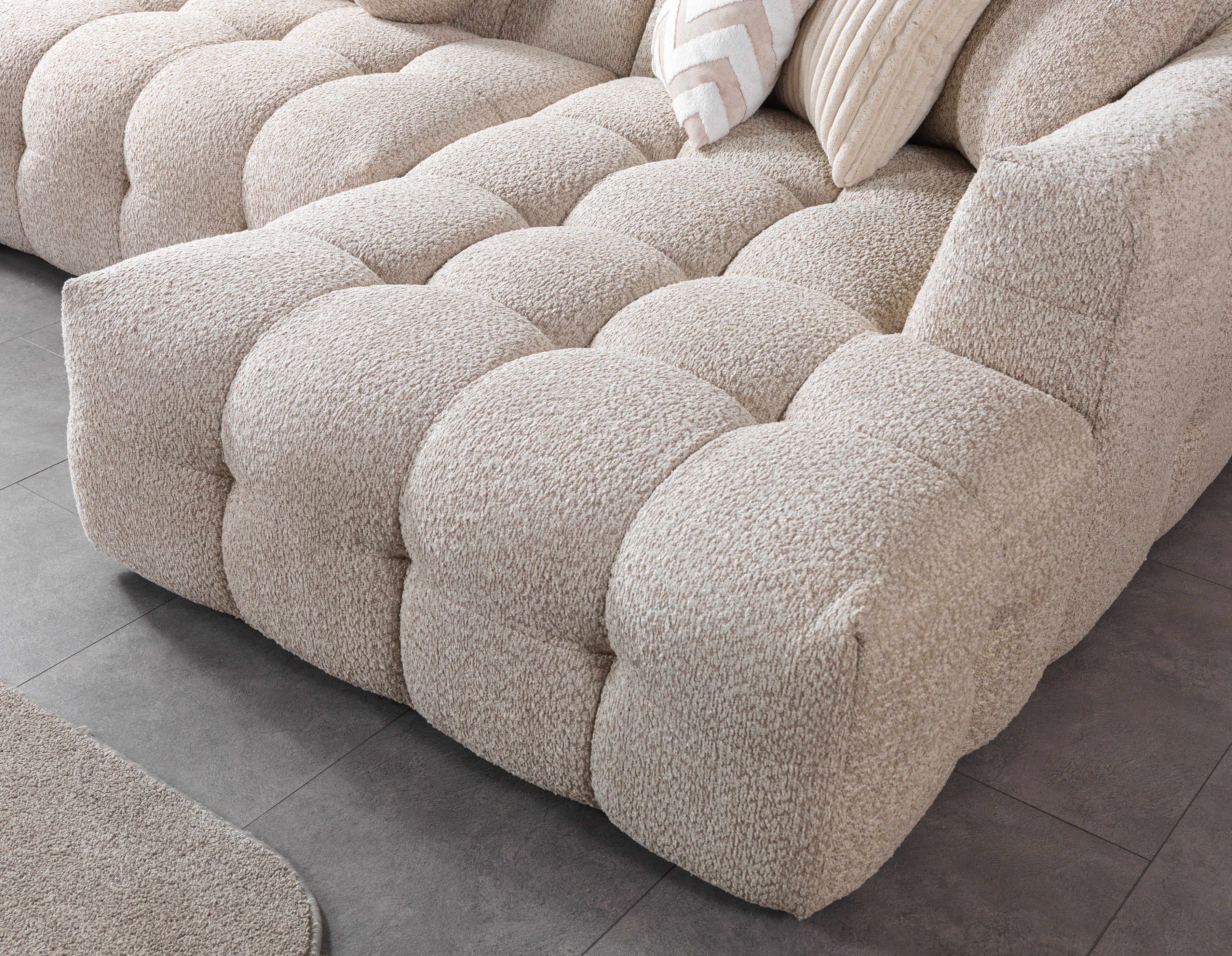 Ivy Sand Boucle Double Chaise Sectional, view 7