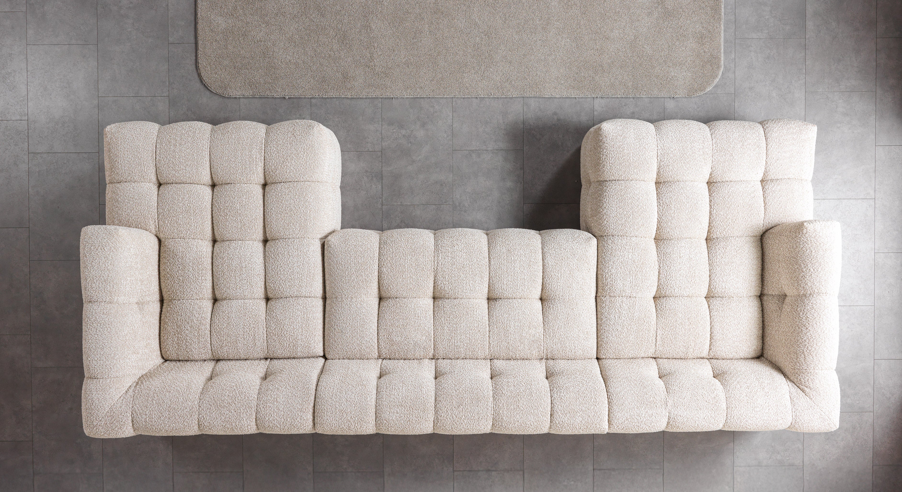 Ivy Sand Boucle Double Chaise Sectional, view 5