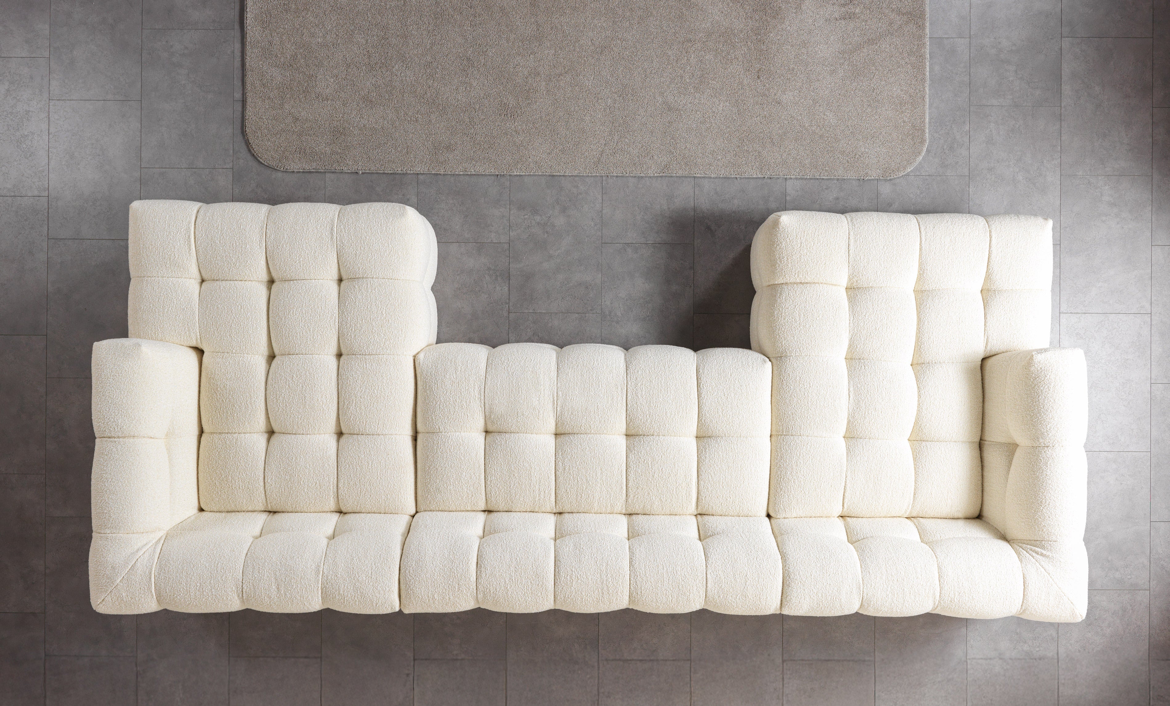 Ivy Ivory Boucle Double Chaise Sectional, view 5