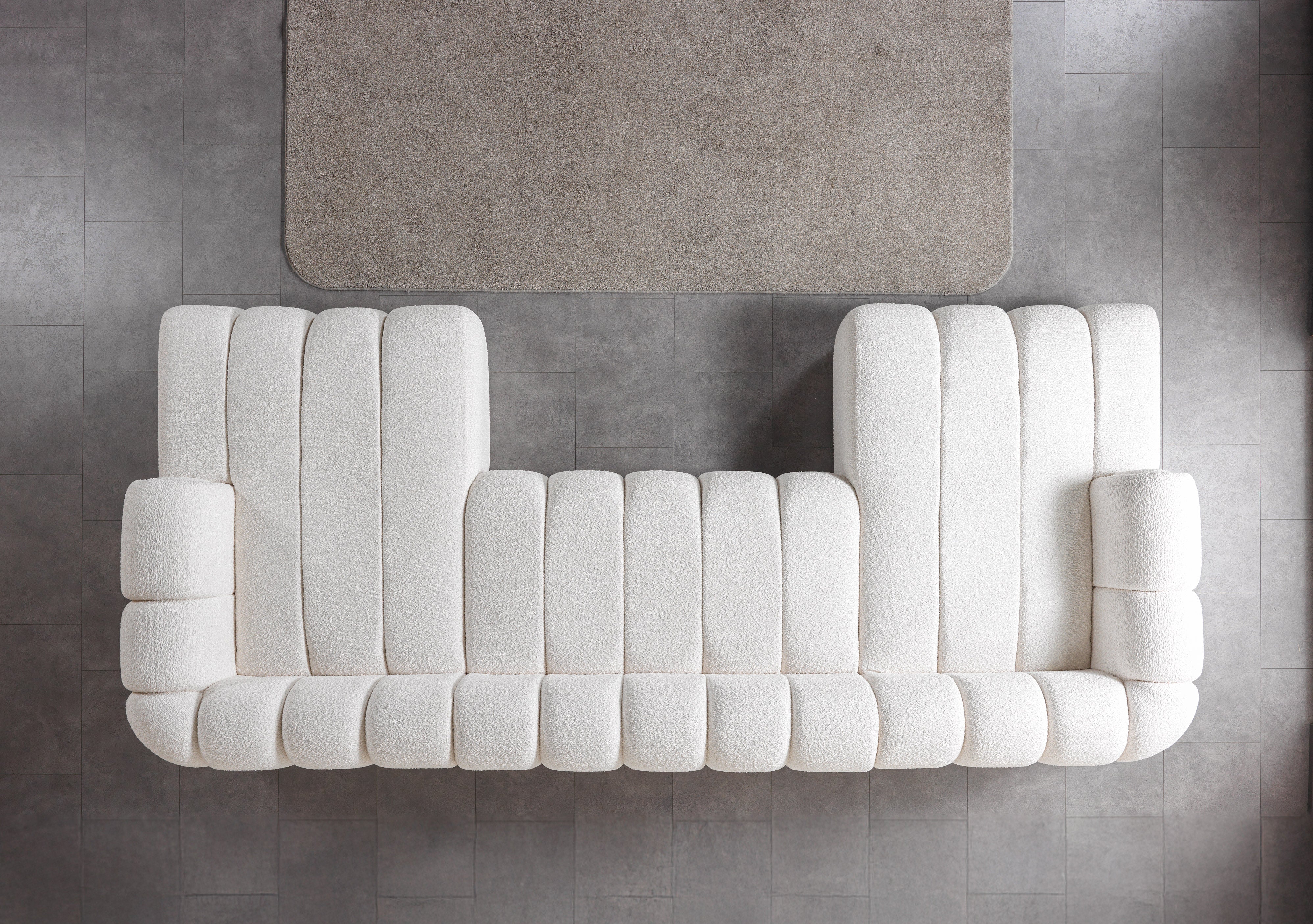 Lis Ivory Boucle Double Chaise Sectional, view 5