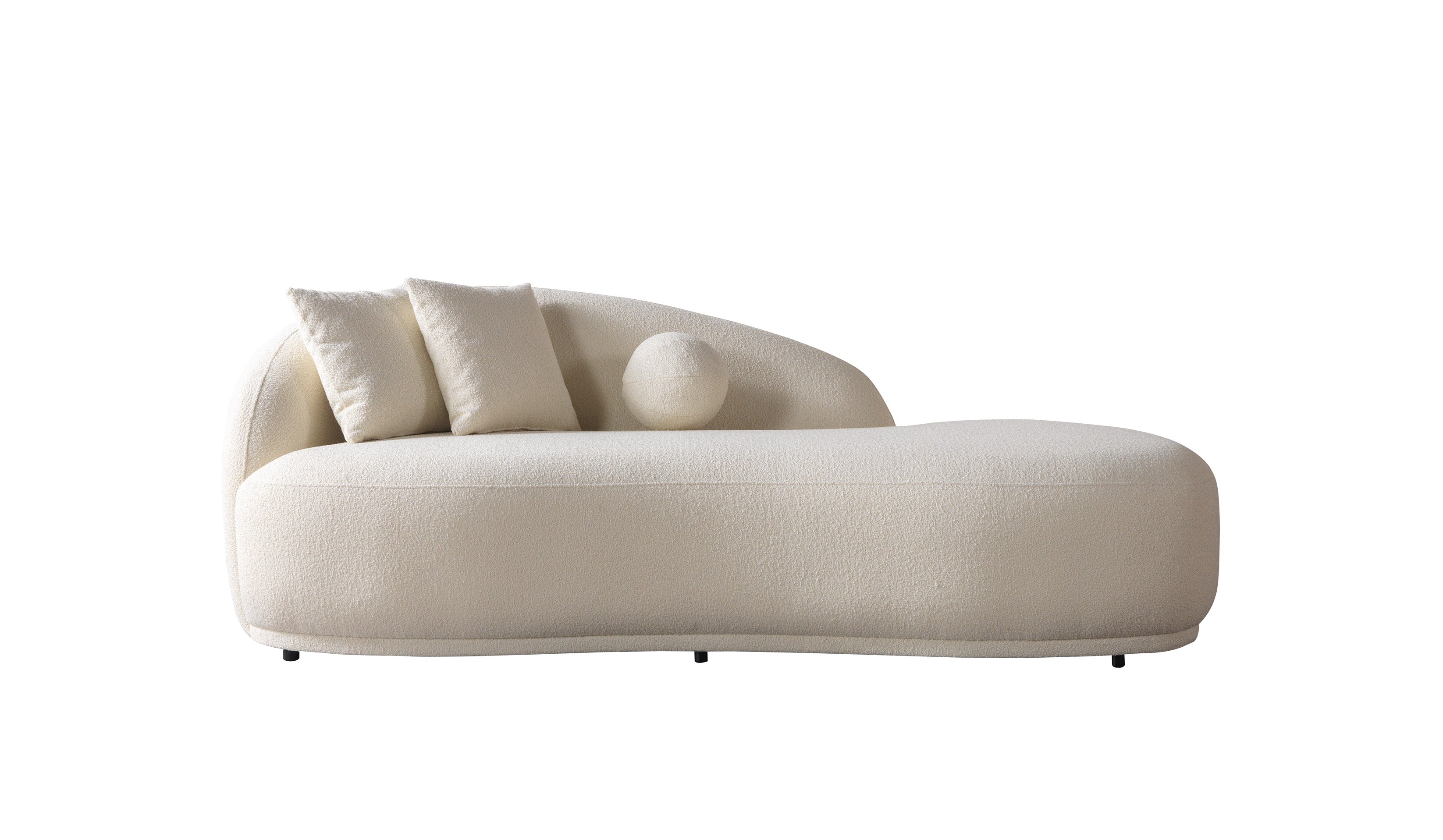 Bonita Ivory Boucle Sofa Chaise, view 9
