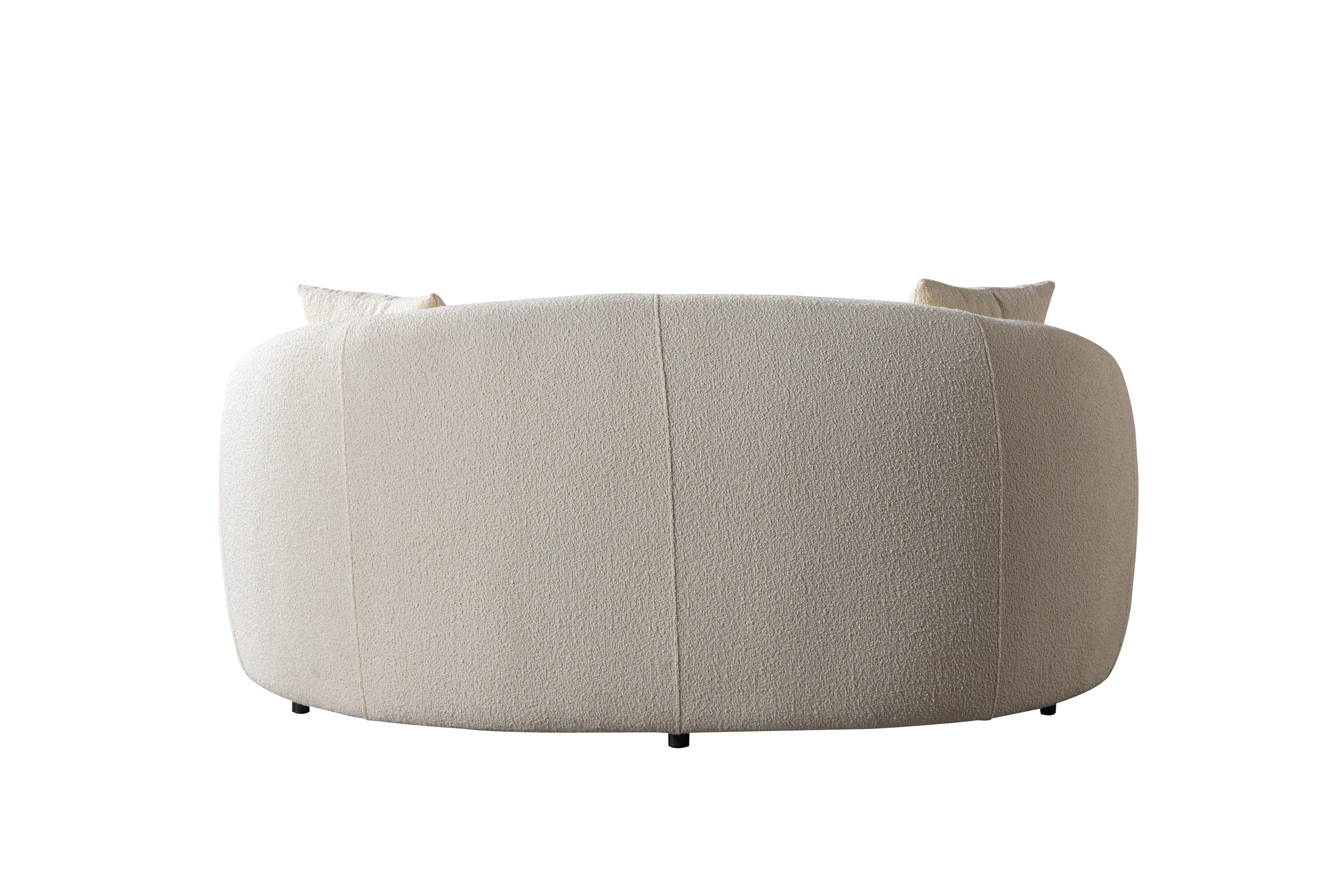 Bonita Ivory Boucle Round Sofa, view 10