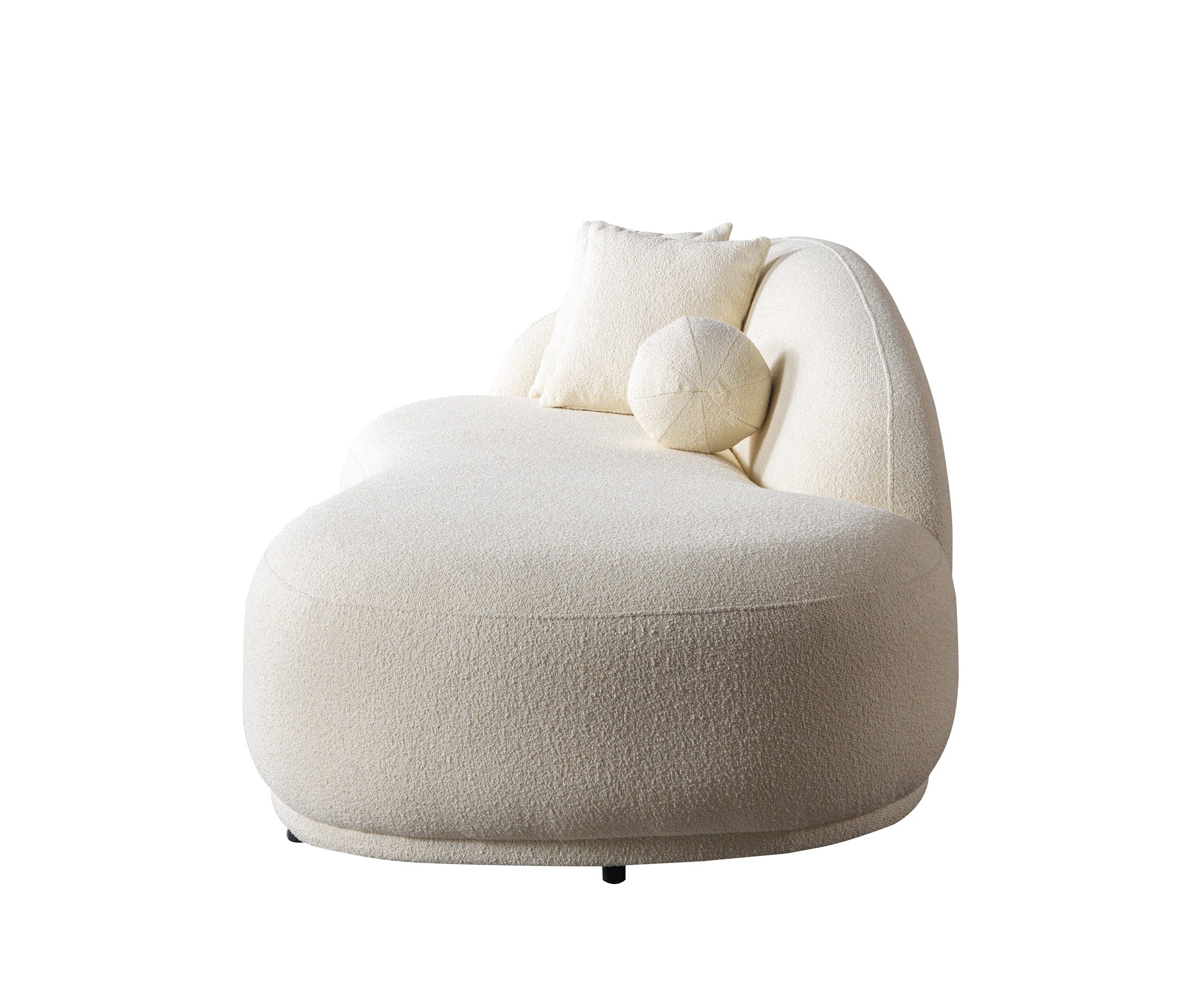 Bonita Ivory Boucle Sofa Chaise, view 10