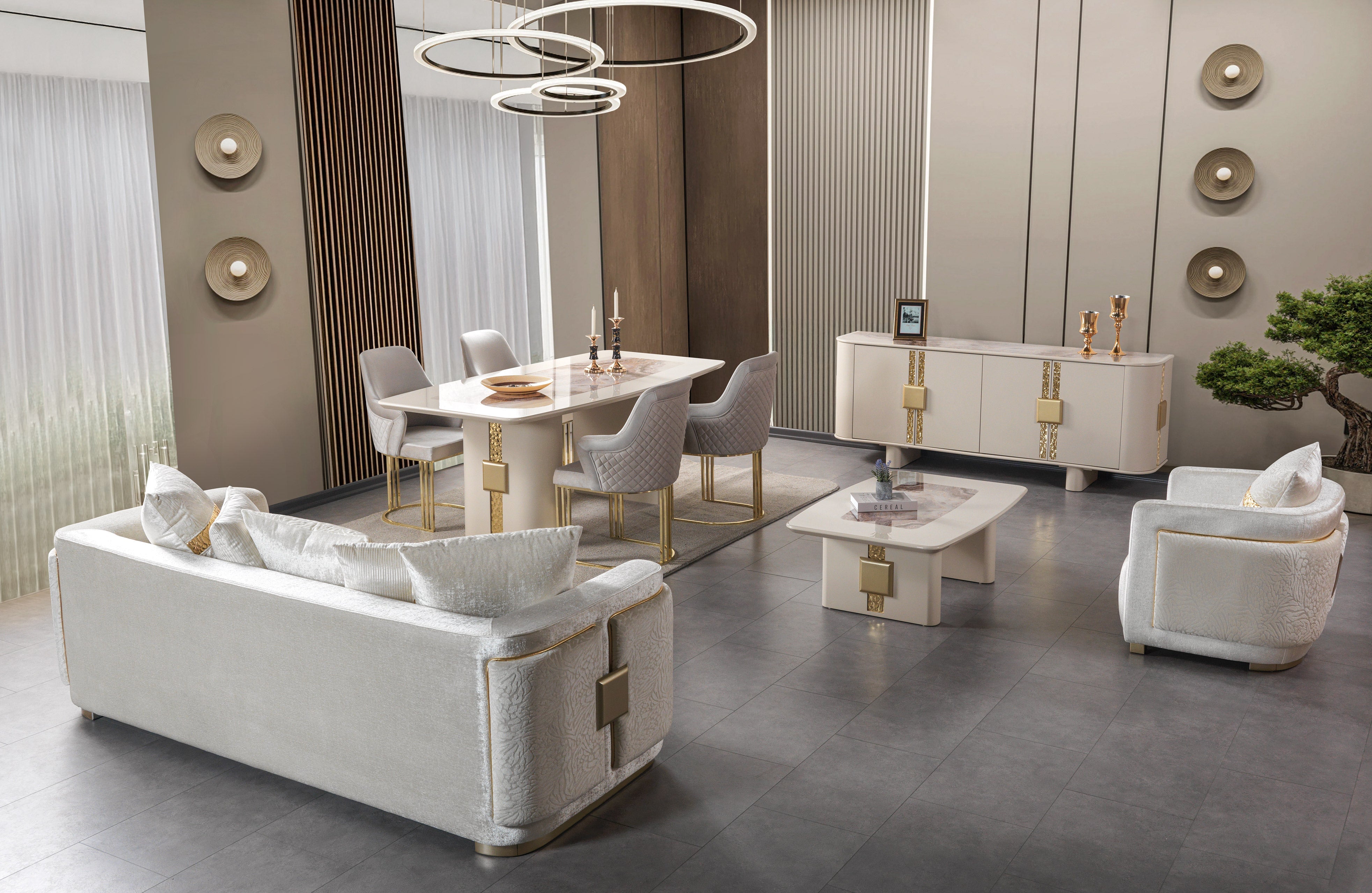 Carlina Ivory Coffee Table, view 2