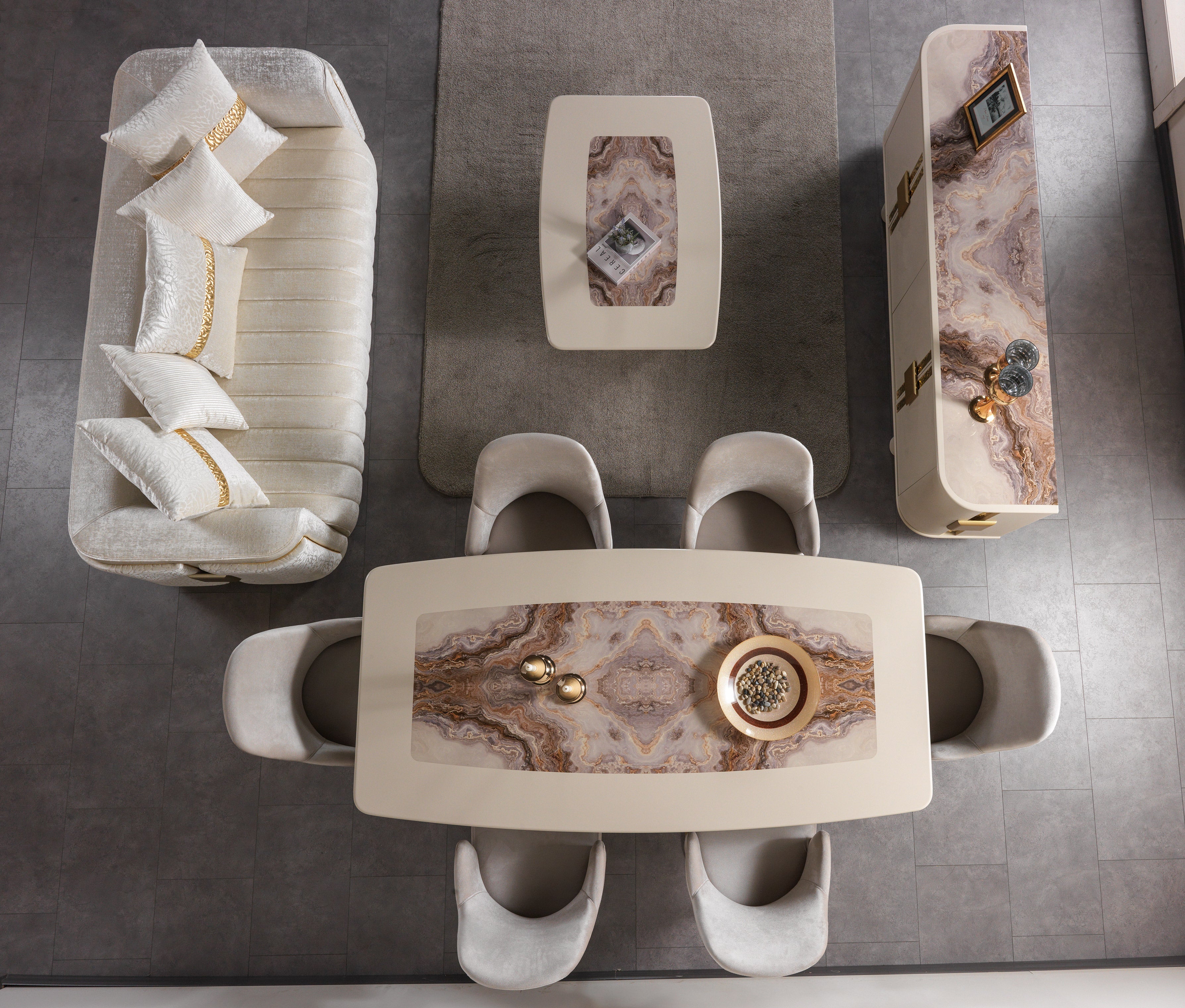 Carlina Ivory Coffee Table, view 5