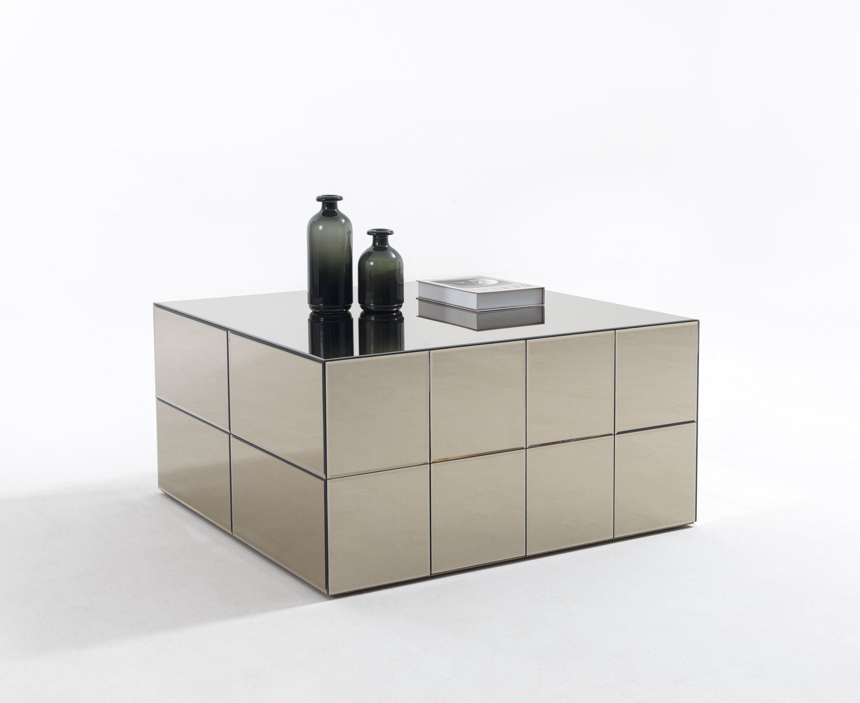 X3 Square Glass Coffee Table, view 5