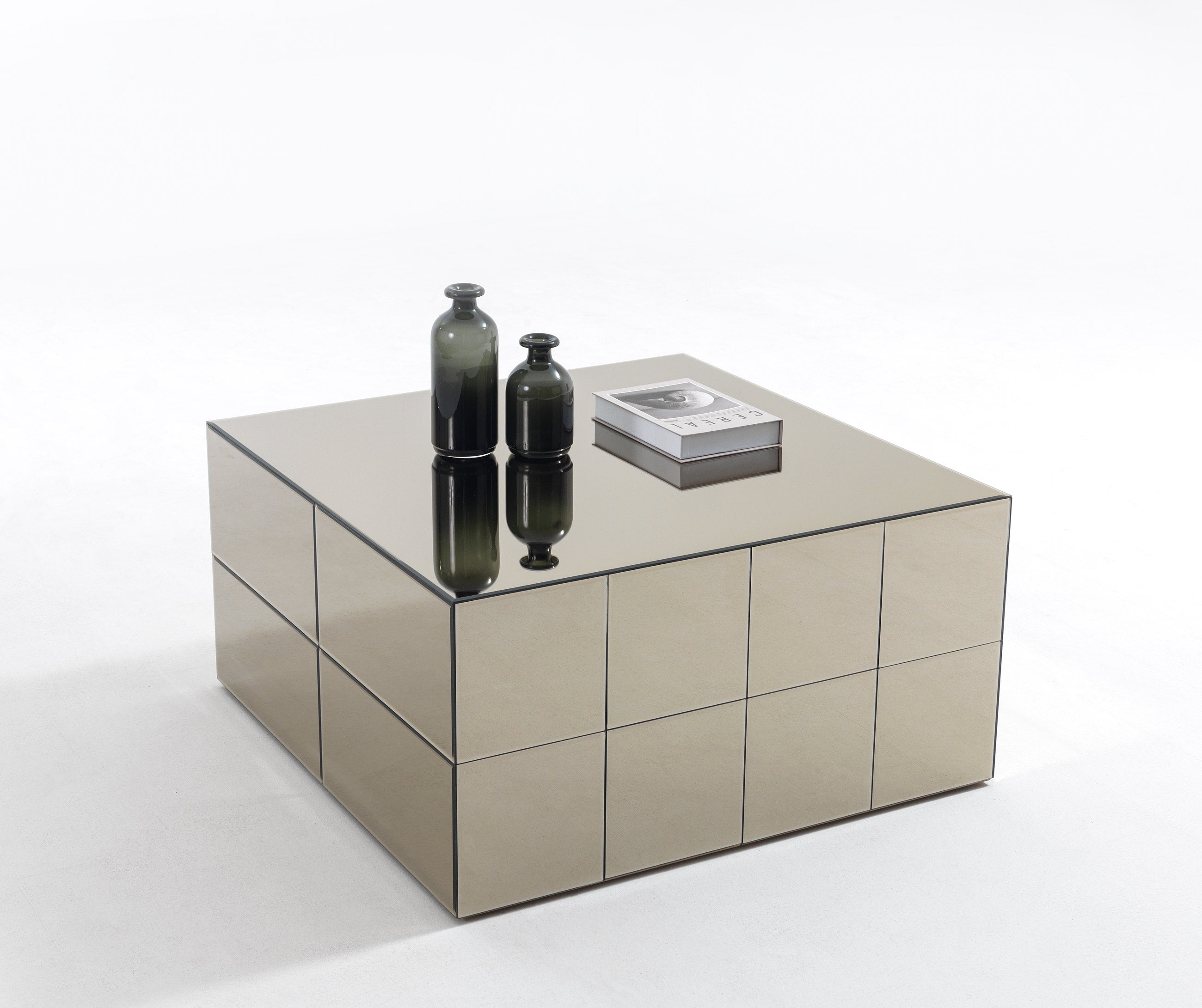 X3 Square Glass Coffee Table