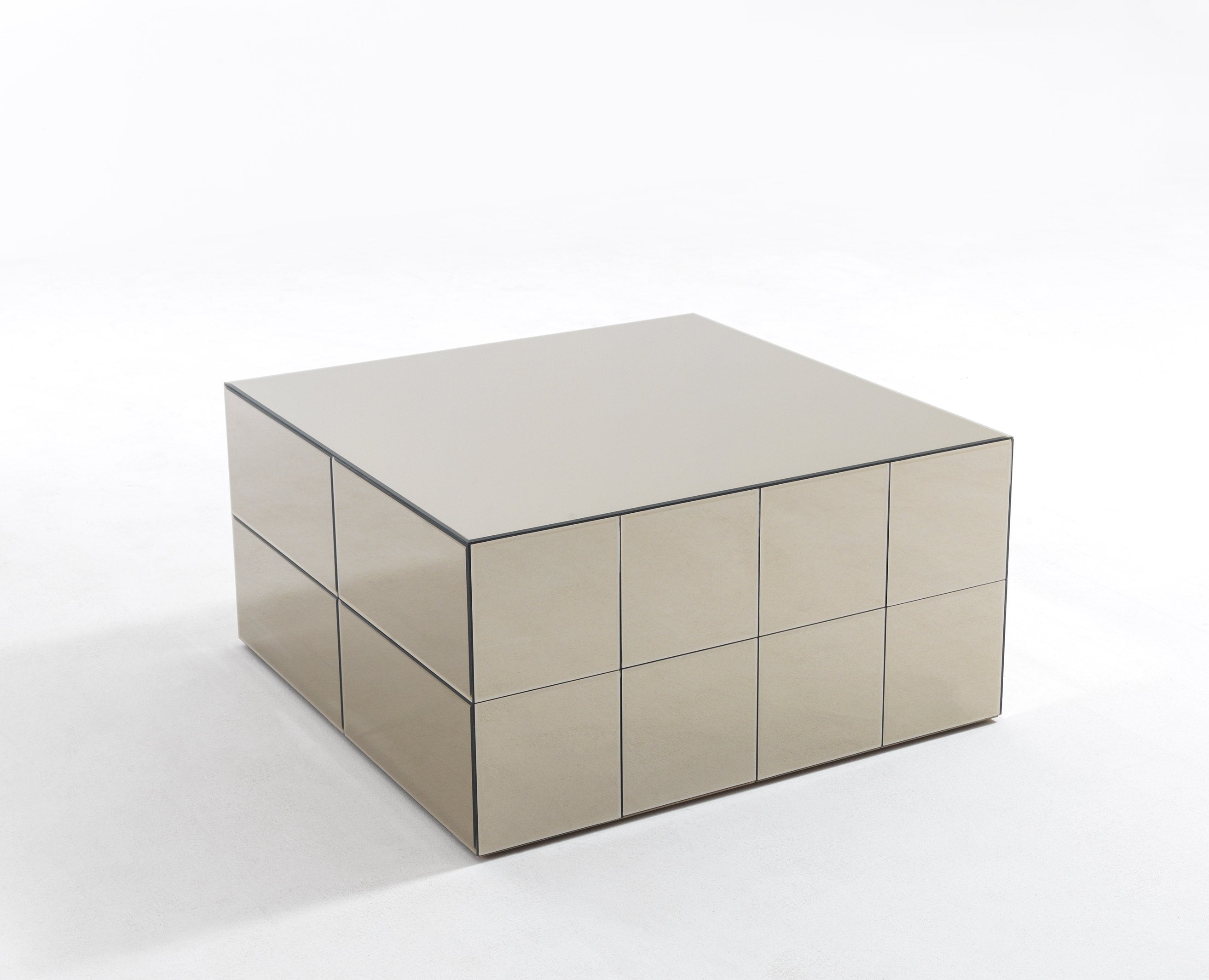 X3 Square Glass Coffee Table, view 3