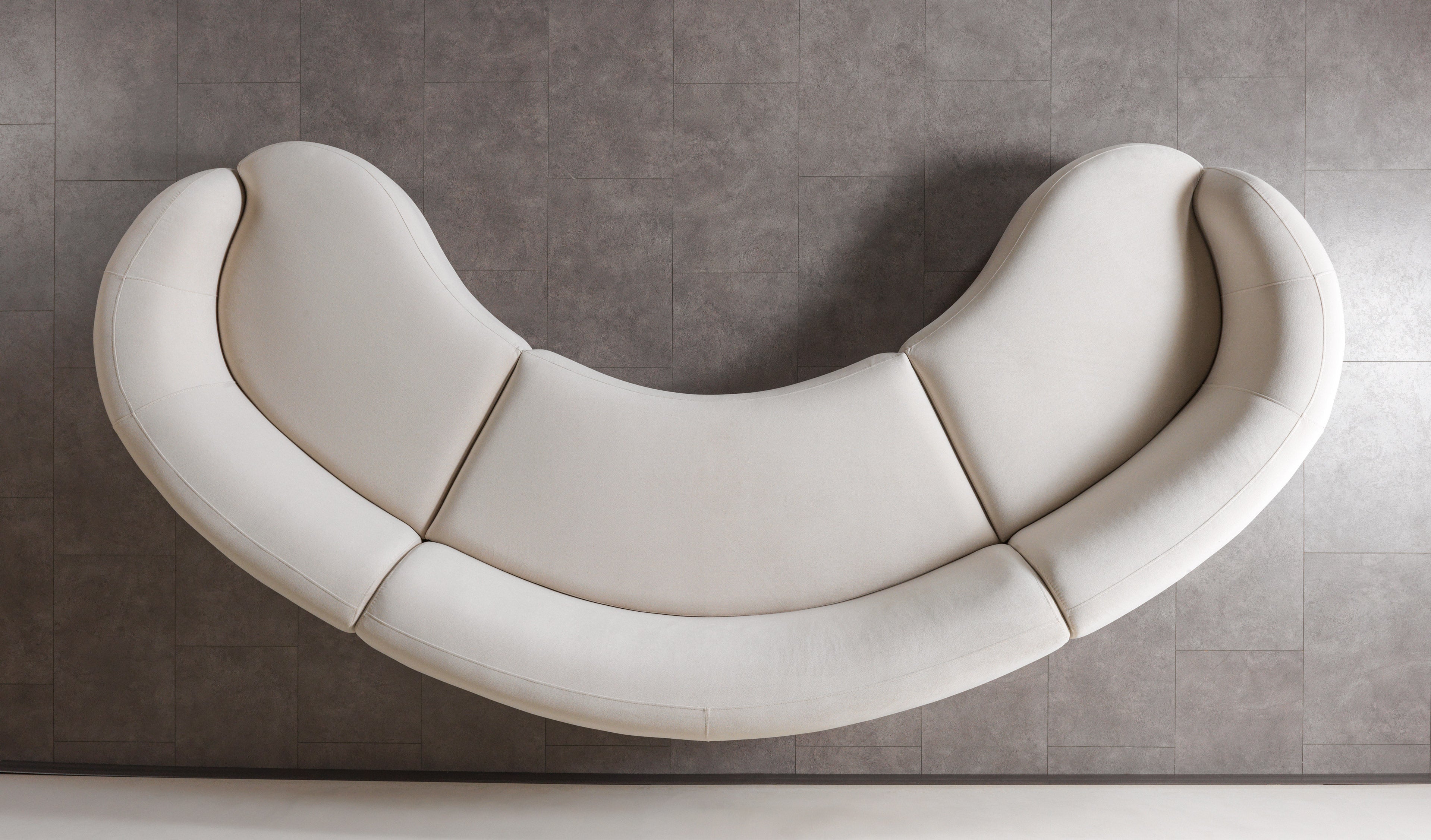 Bonita Ivory Velvet 3-Piece Curved Sectional, view 7