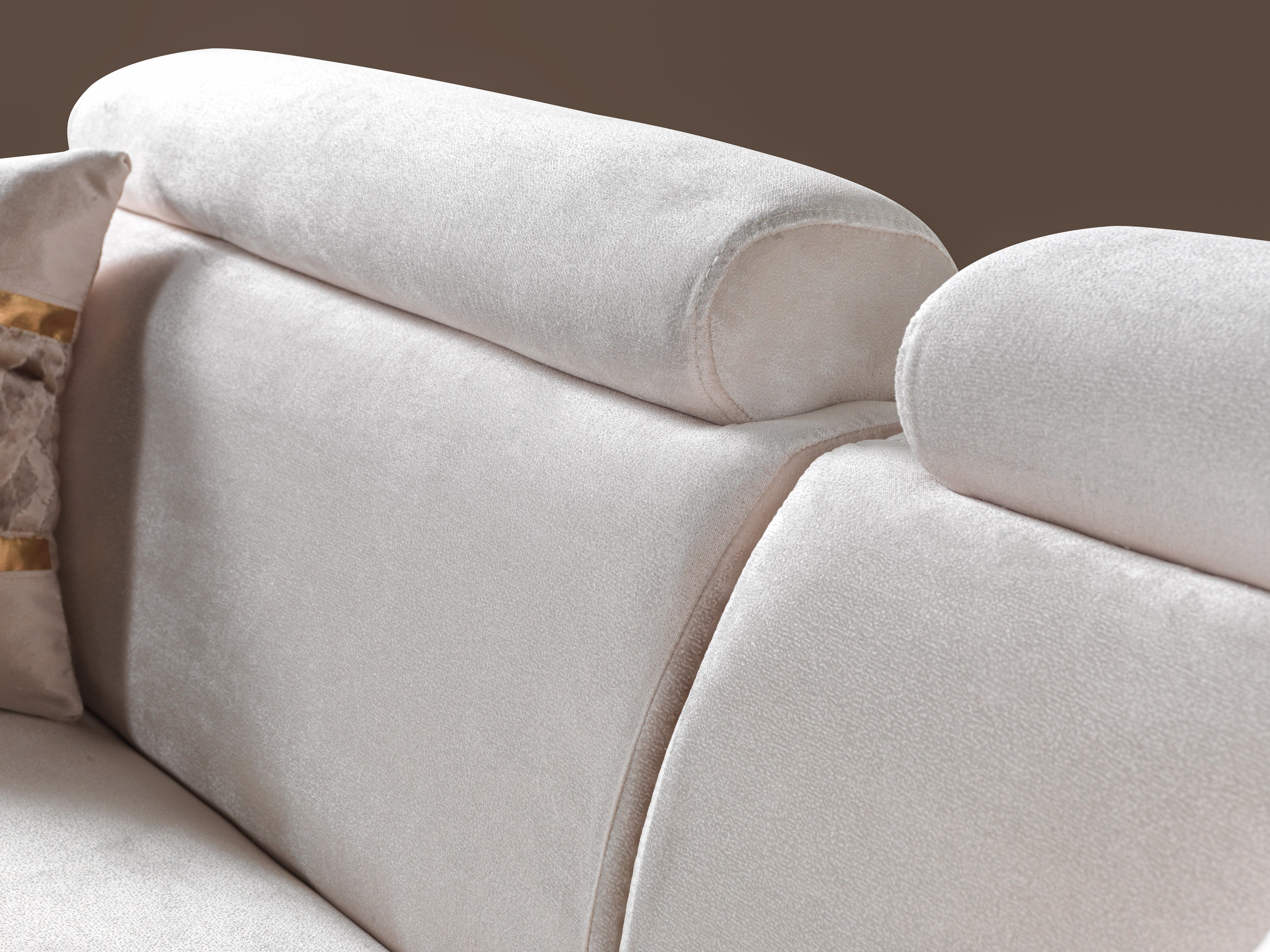 Fabiana Ivory Velvet Loveseat, view 10