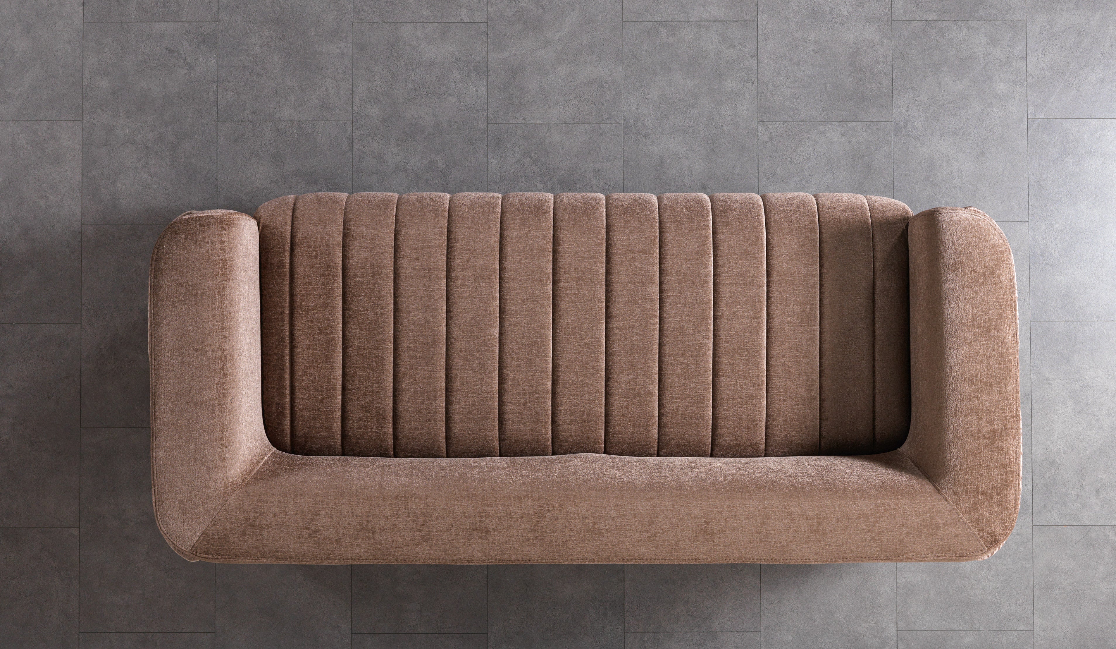 Carlina Coffee Velvet Sofa and Loveseat Set, view 9