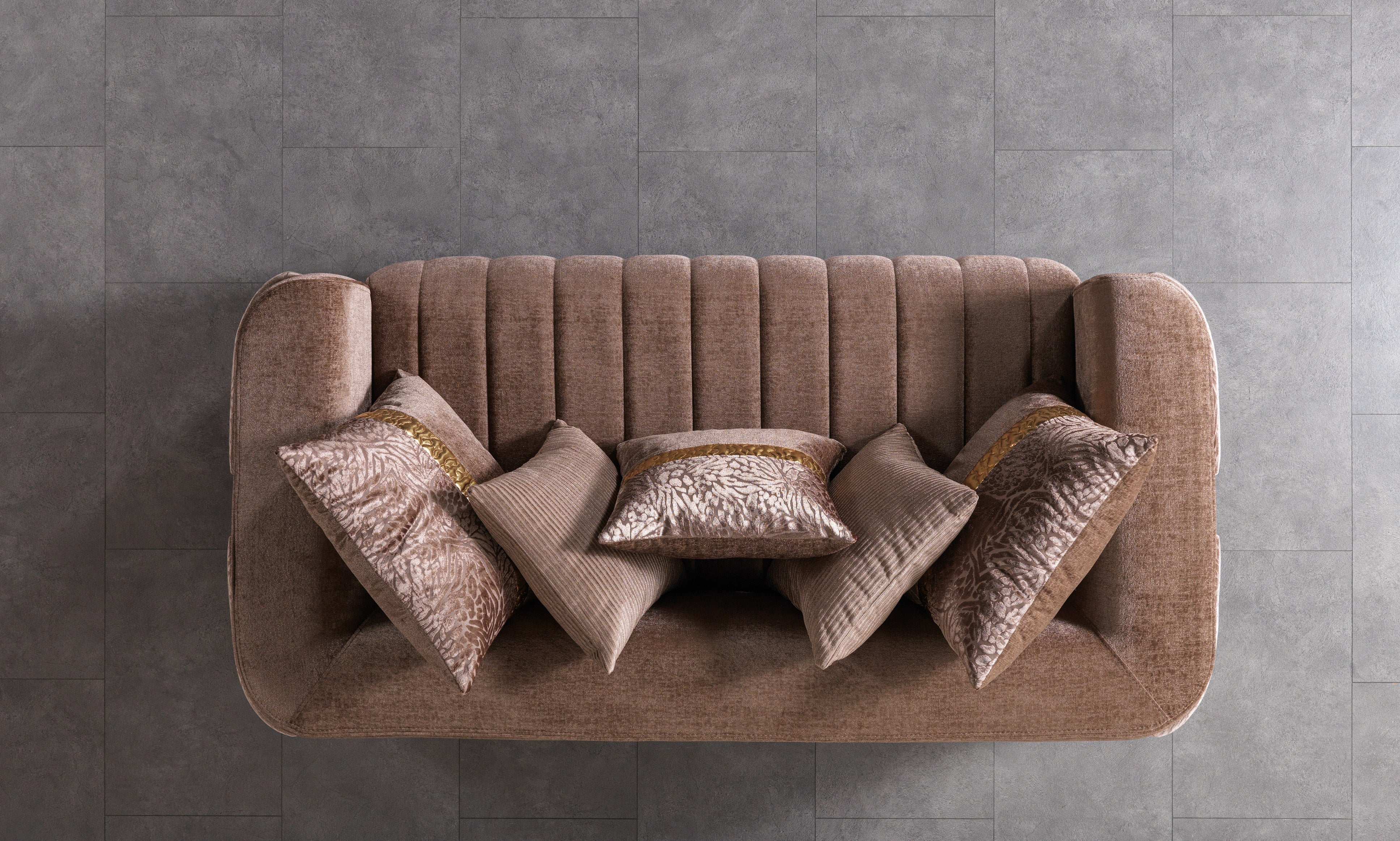 Carlina Coffee Velvet Sofa and Loveseat Set, view 10