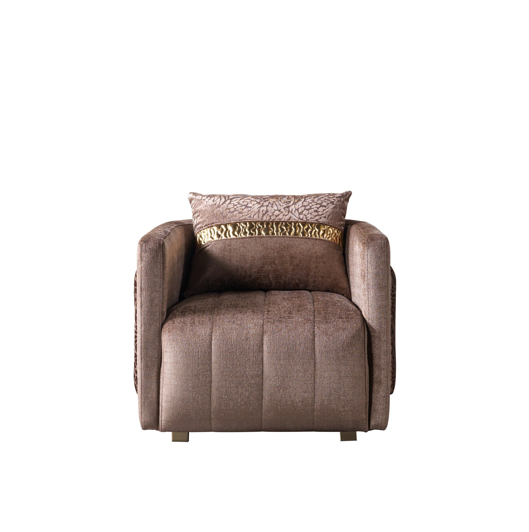 Carlina Coffee Velvet Chair, view 2