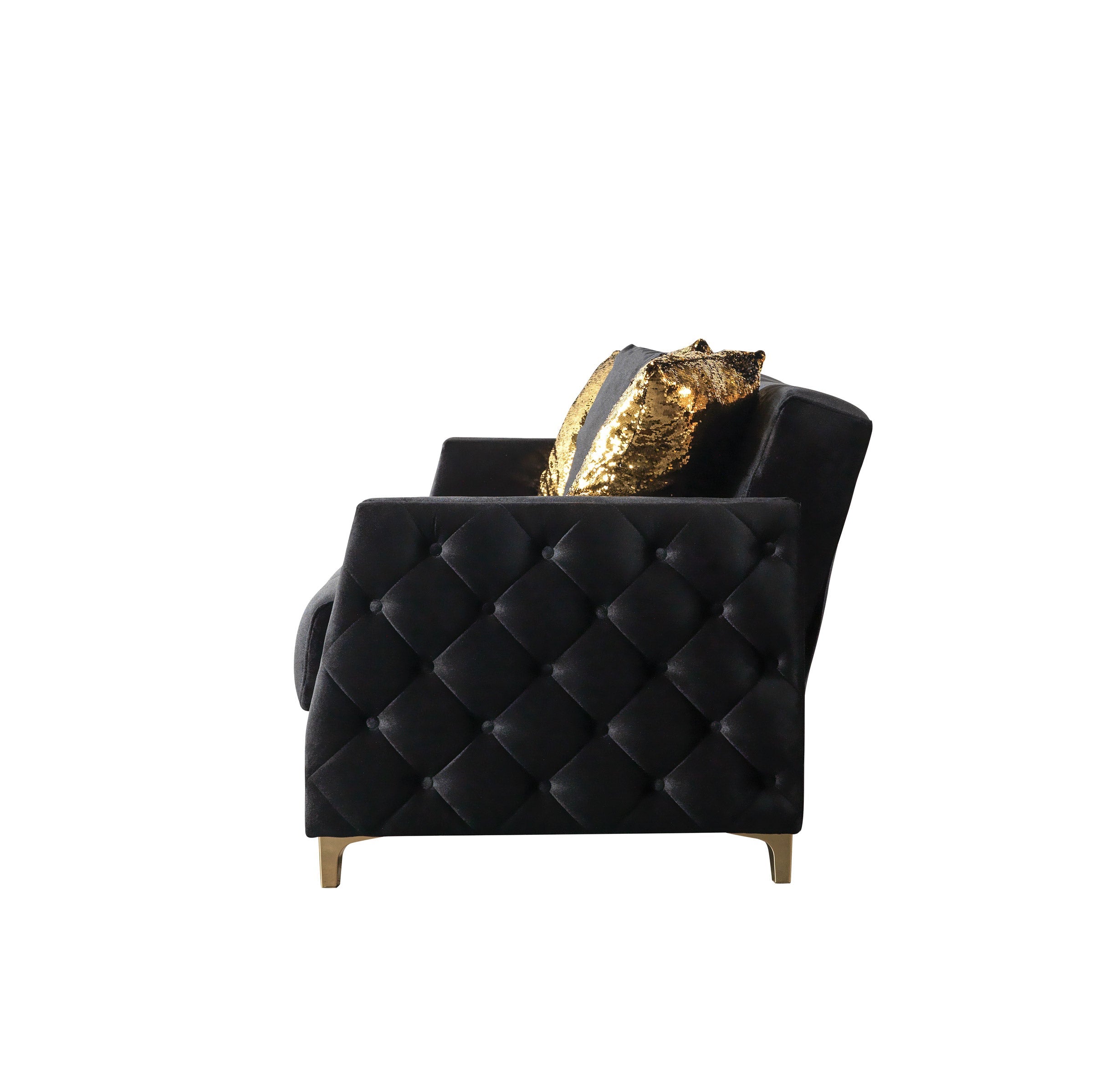 Florence Black Velvet Sofa Bed, view 9