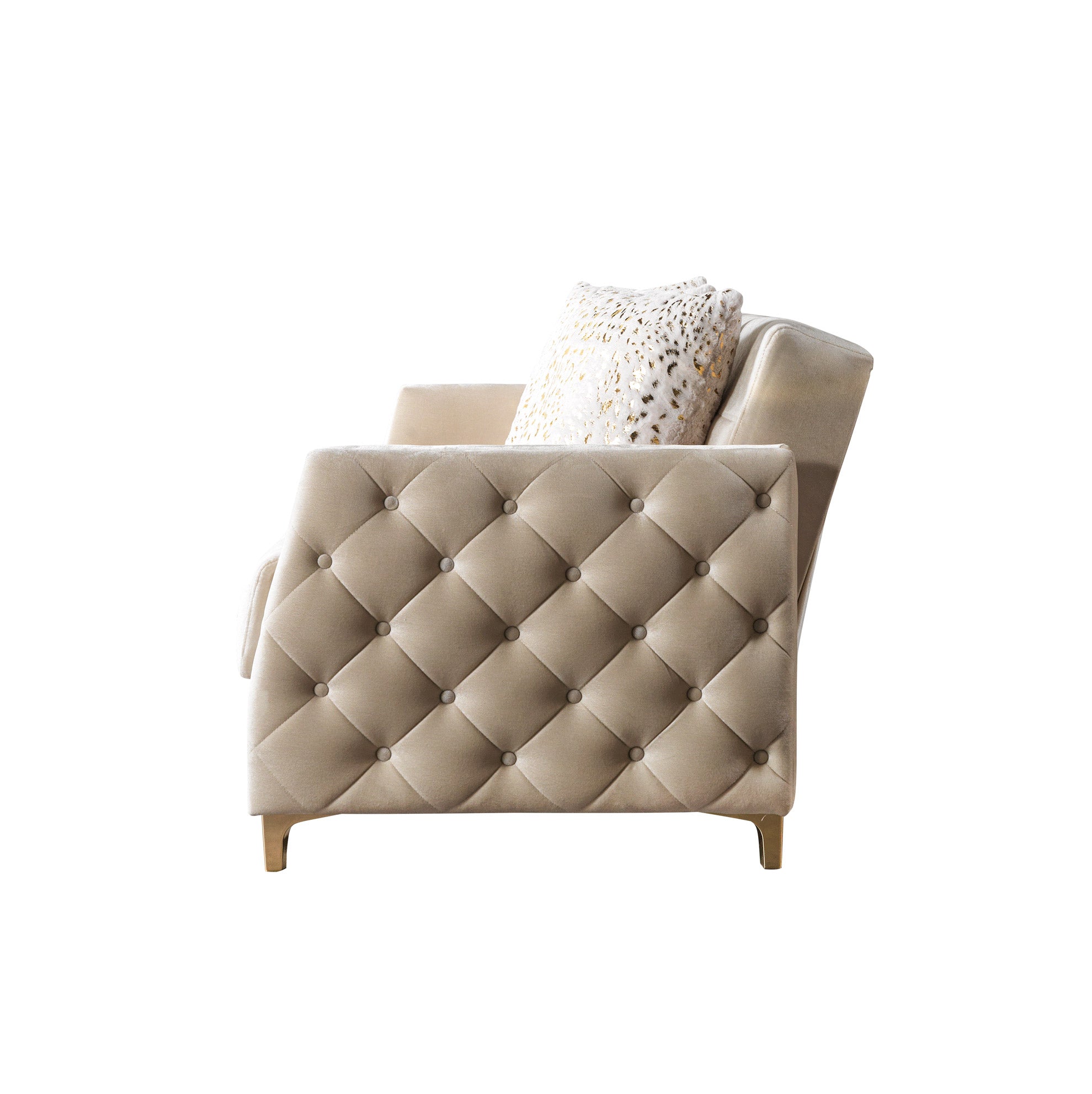 Florence Ivory Velvet Sofa Bed, view 9