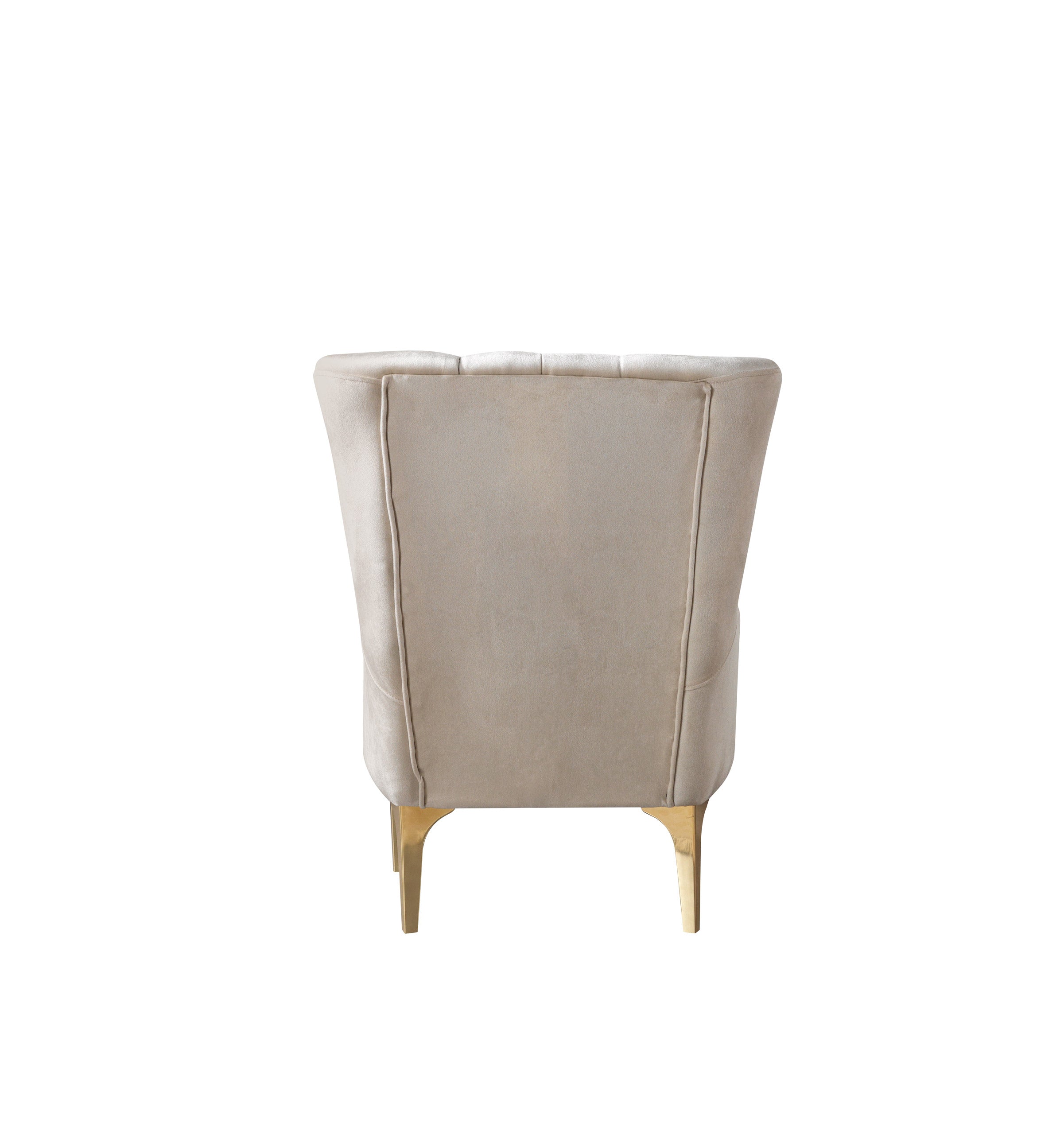 Florence Ivory Velvet Chair, view 5