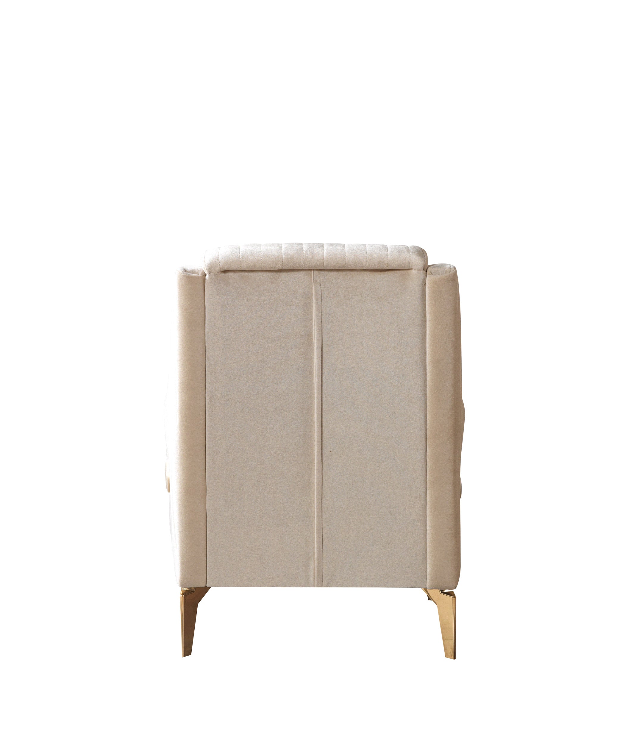 Sandra Ivory Velvet Chair, view 6