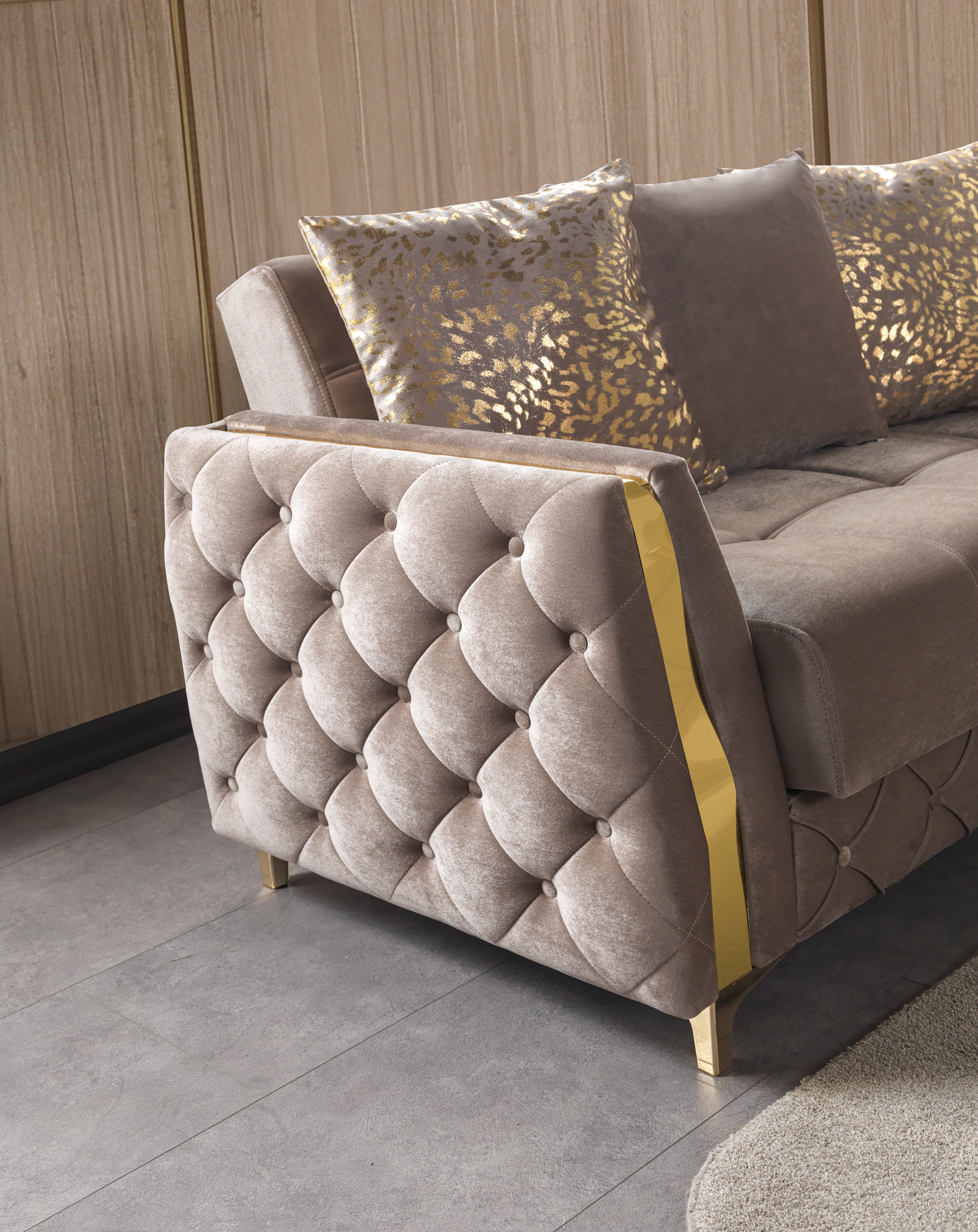Florence Coffee Velvet Loveseat, view 4