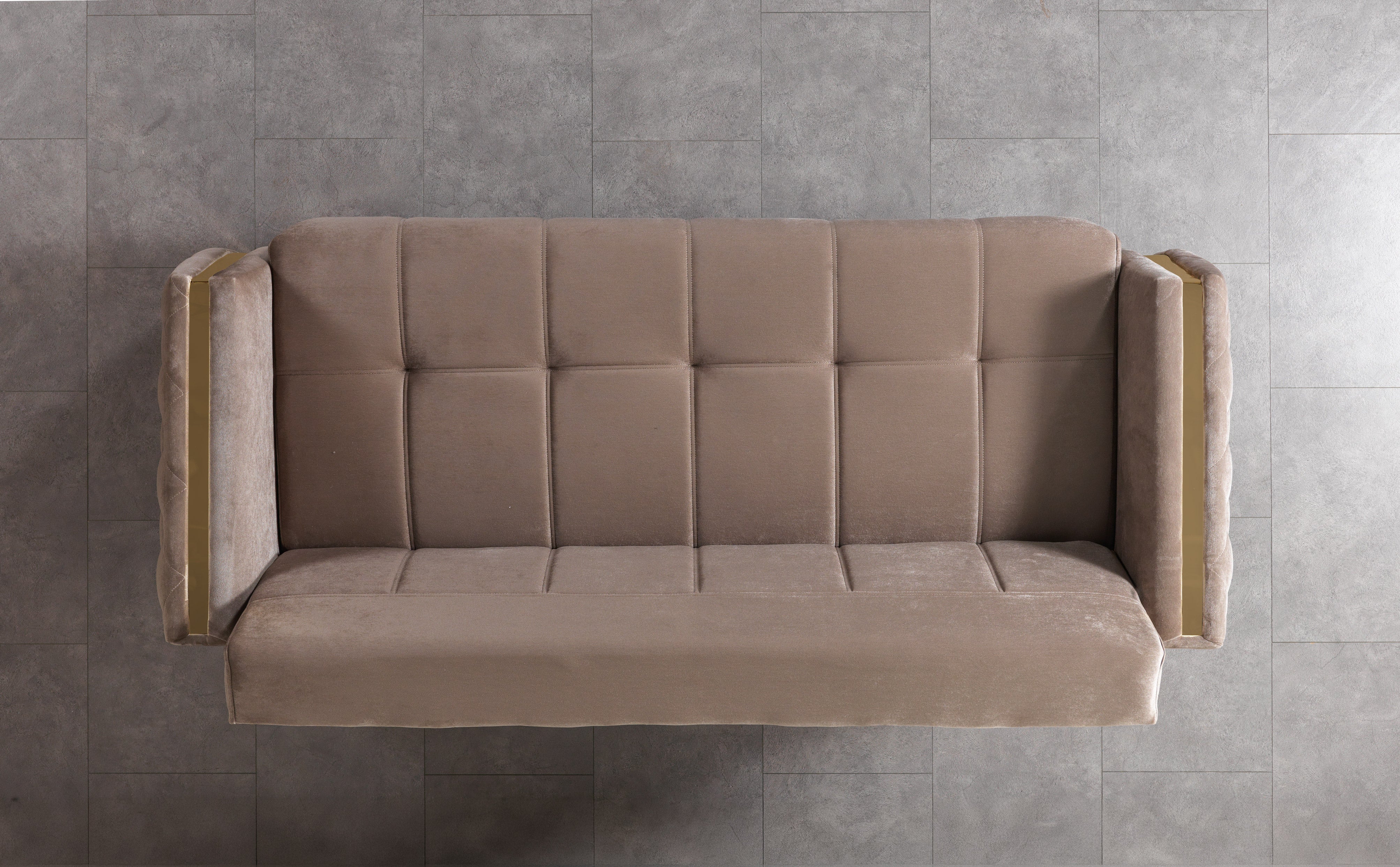 Florence Coffee Velvet Sofa Bed, view 8