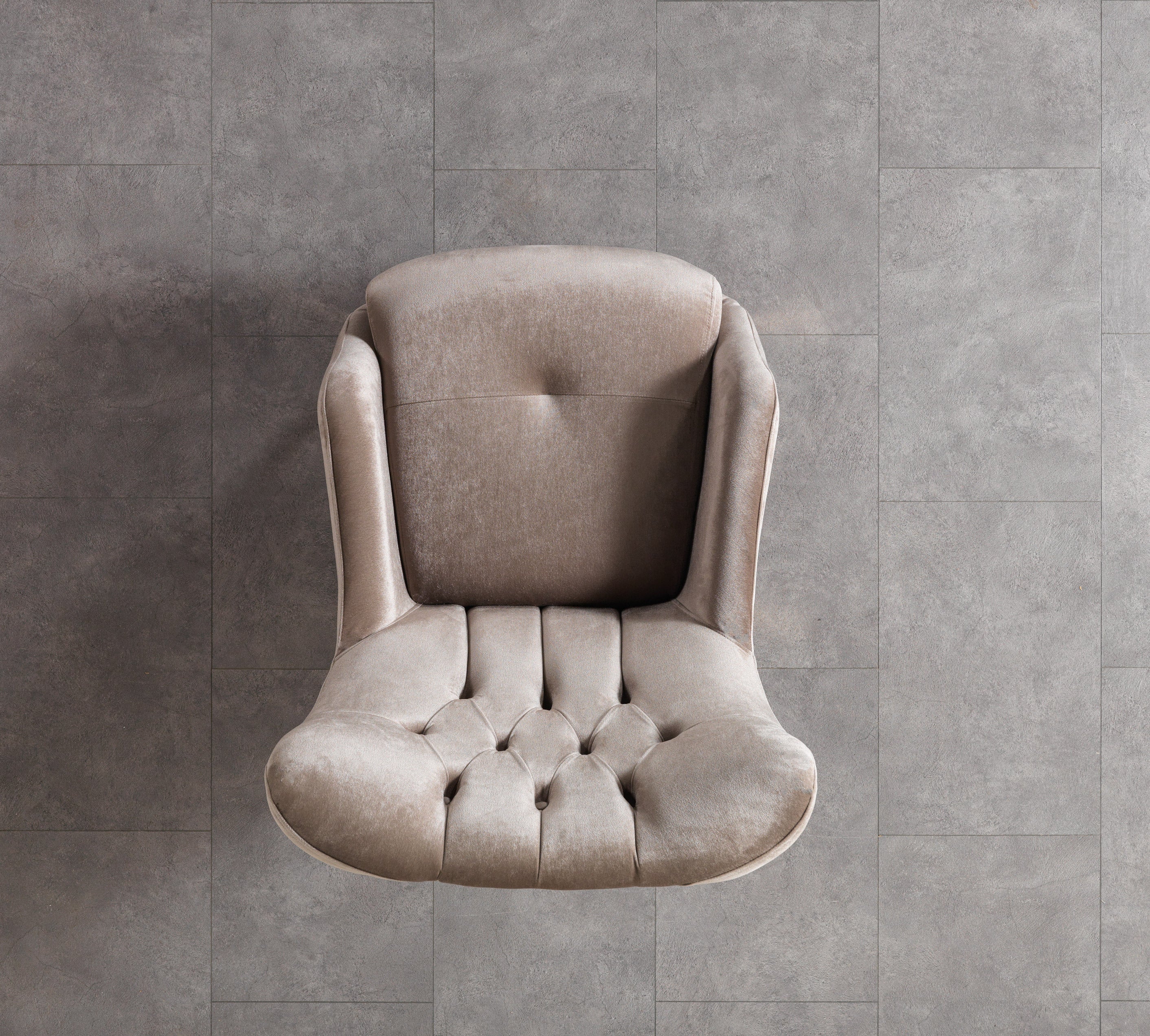 Florence Coffee Velvet Chair, view 6