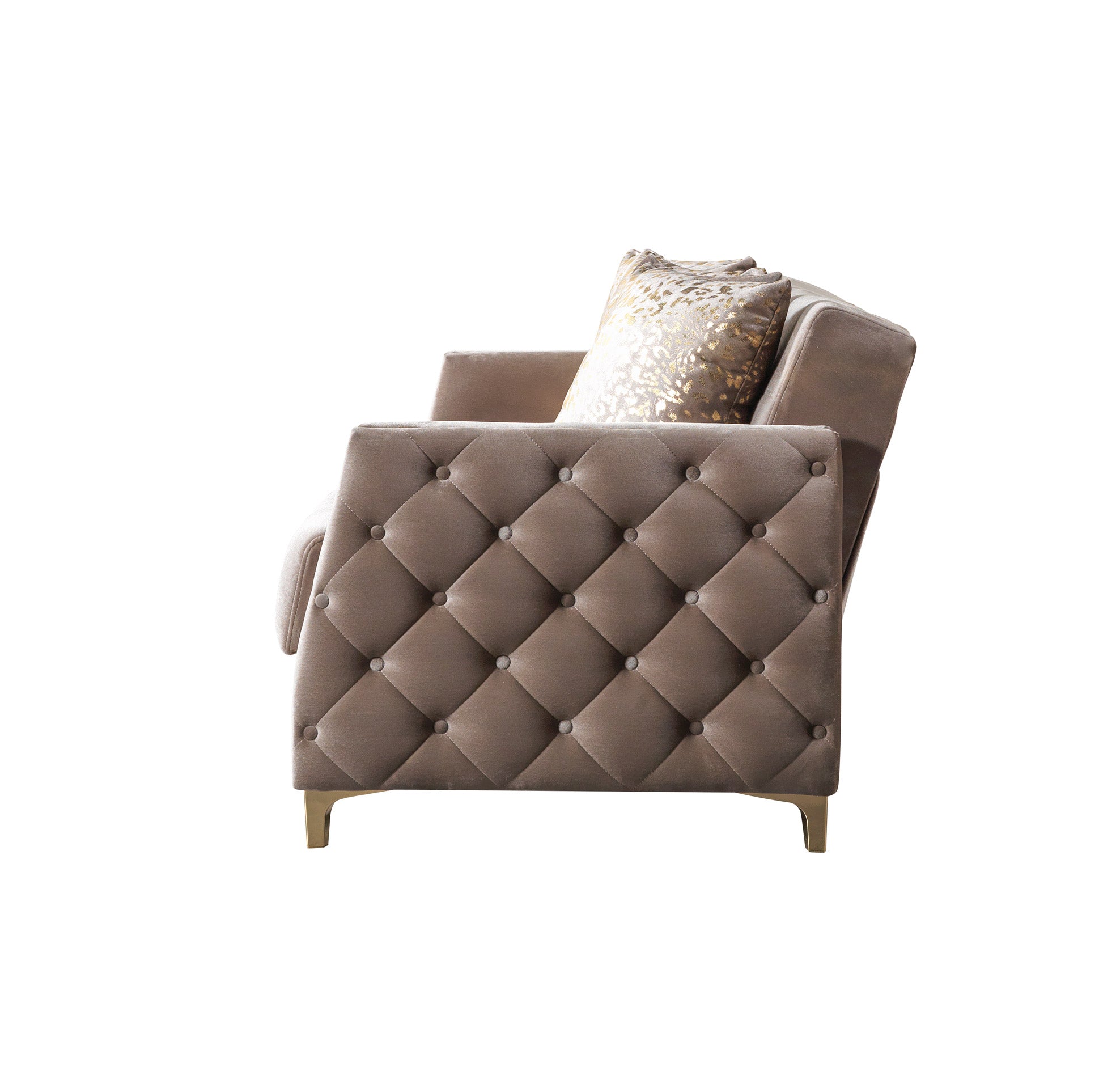 Florence Coffee Velvet Loveseat, view 8