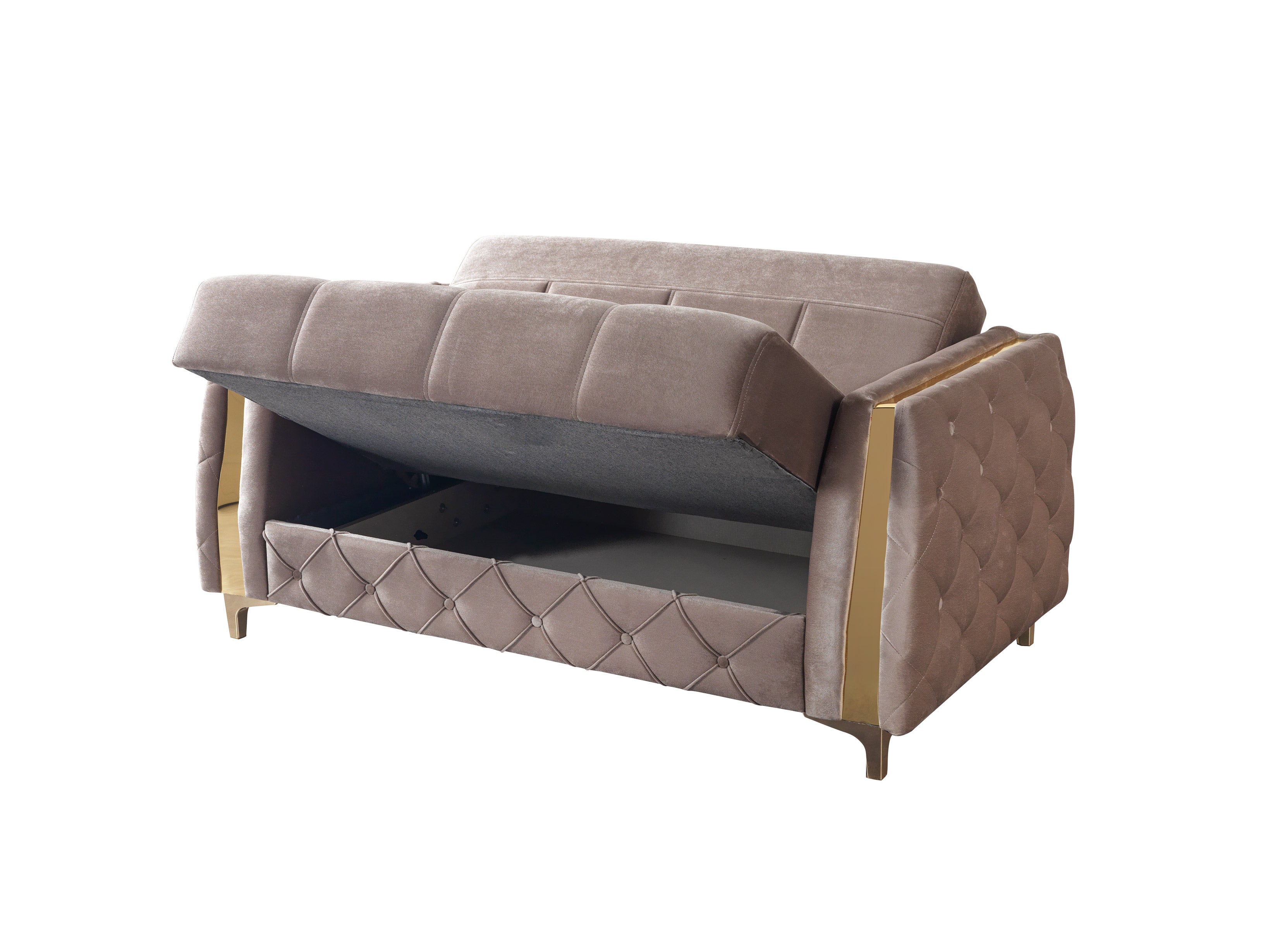 Florence Coffee Velvet Loveseat, view 9