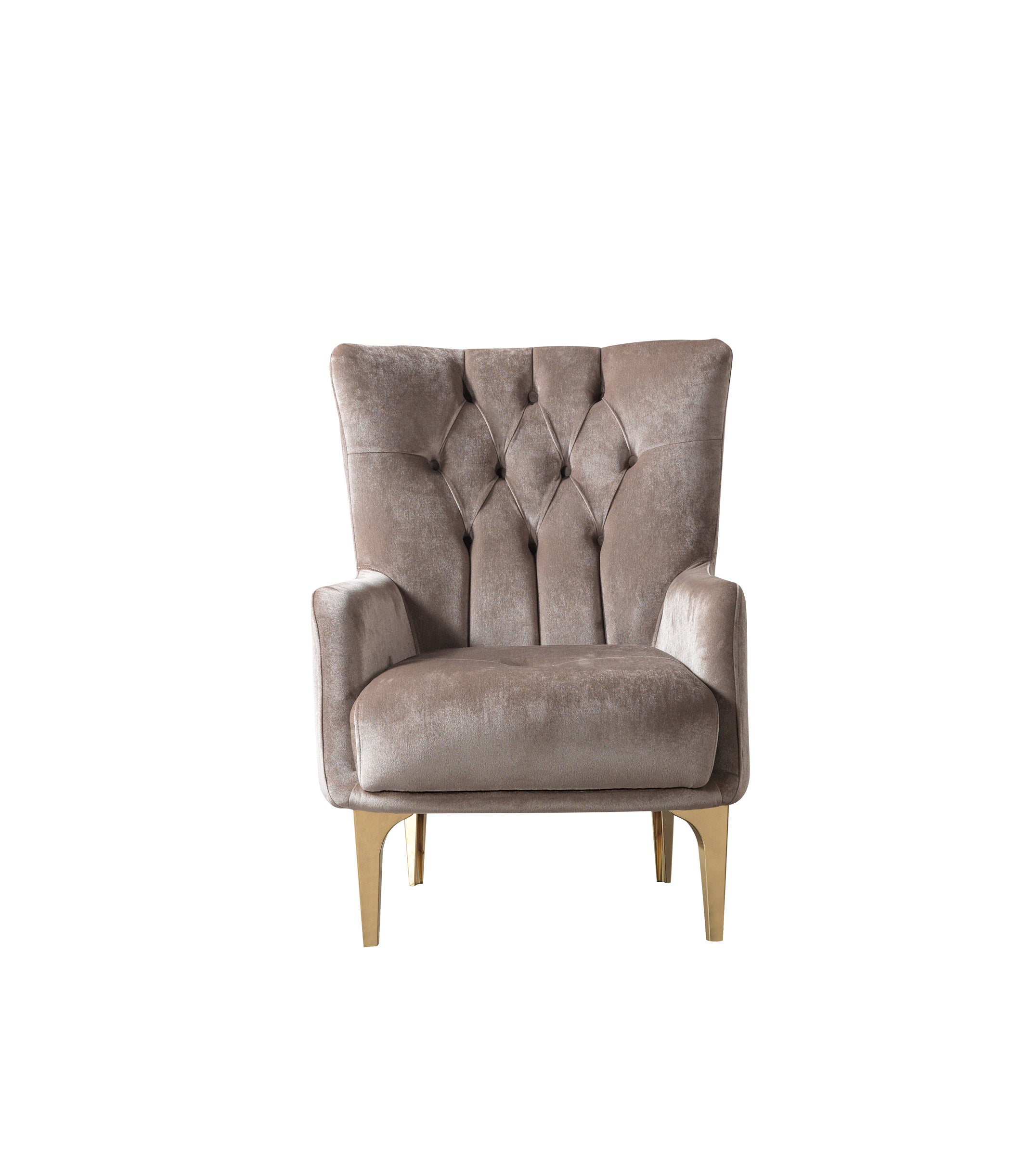 Florence Coffee Velvet Chair, view 4