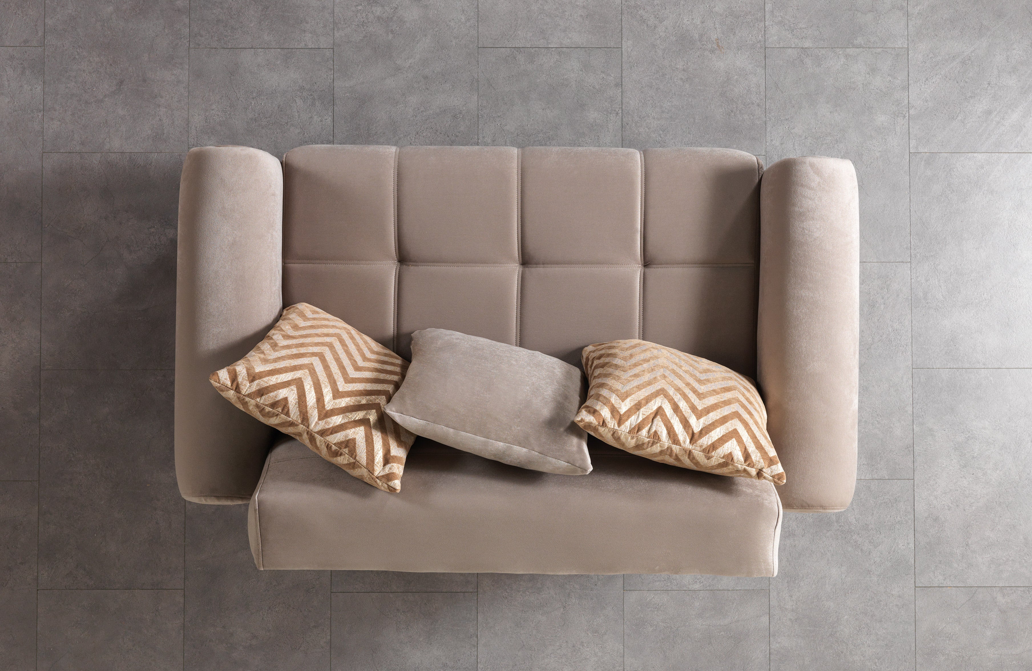 Sandra Coffee Velvet Loveseat, view 6