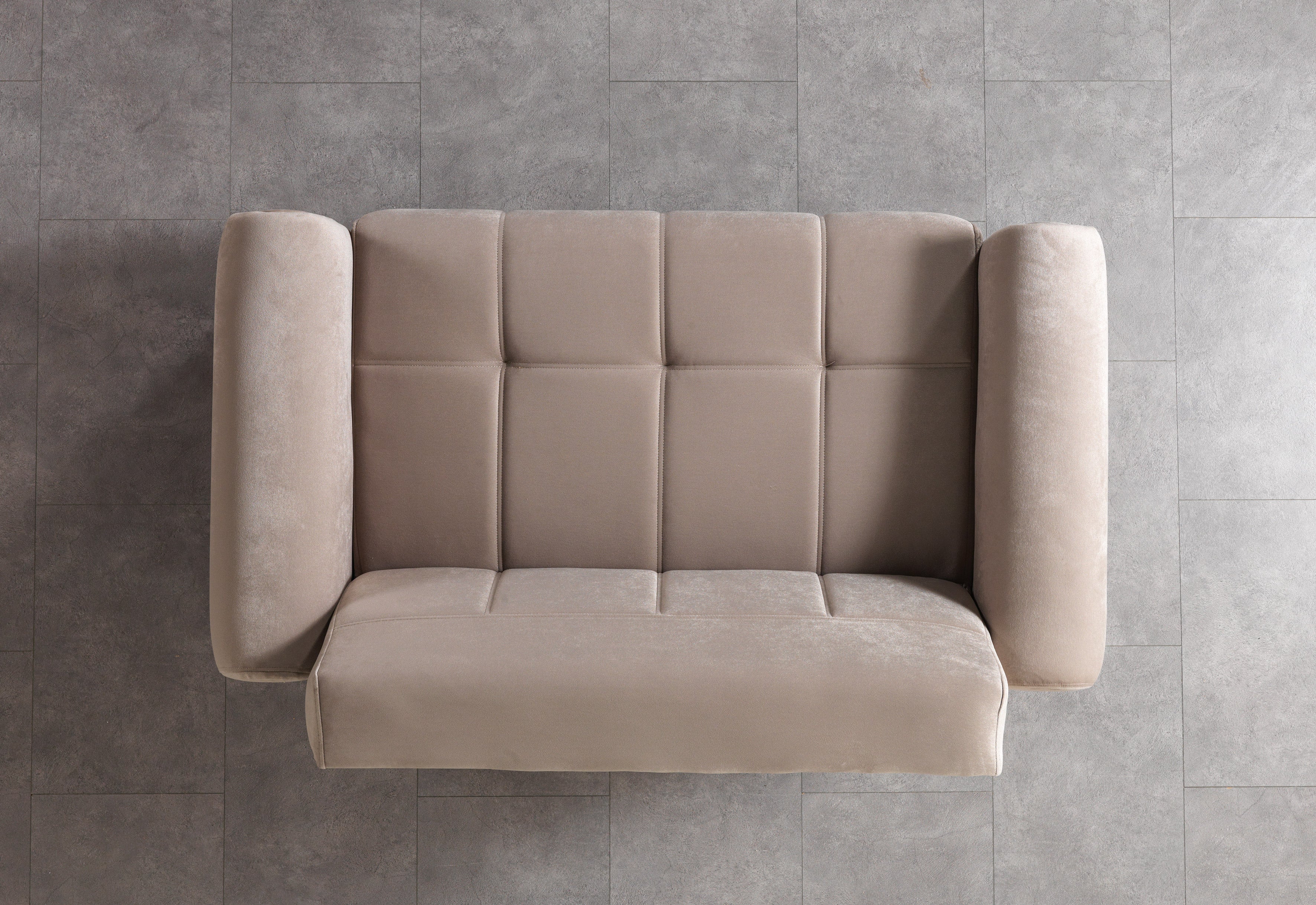 Sandra Coffee Velvet Loveseat, view 7