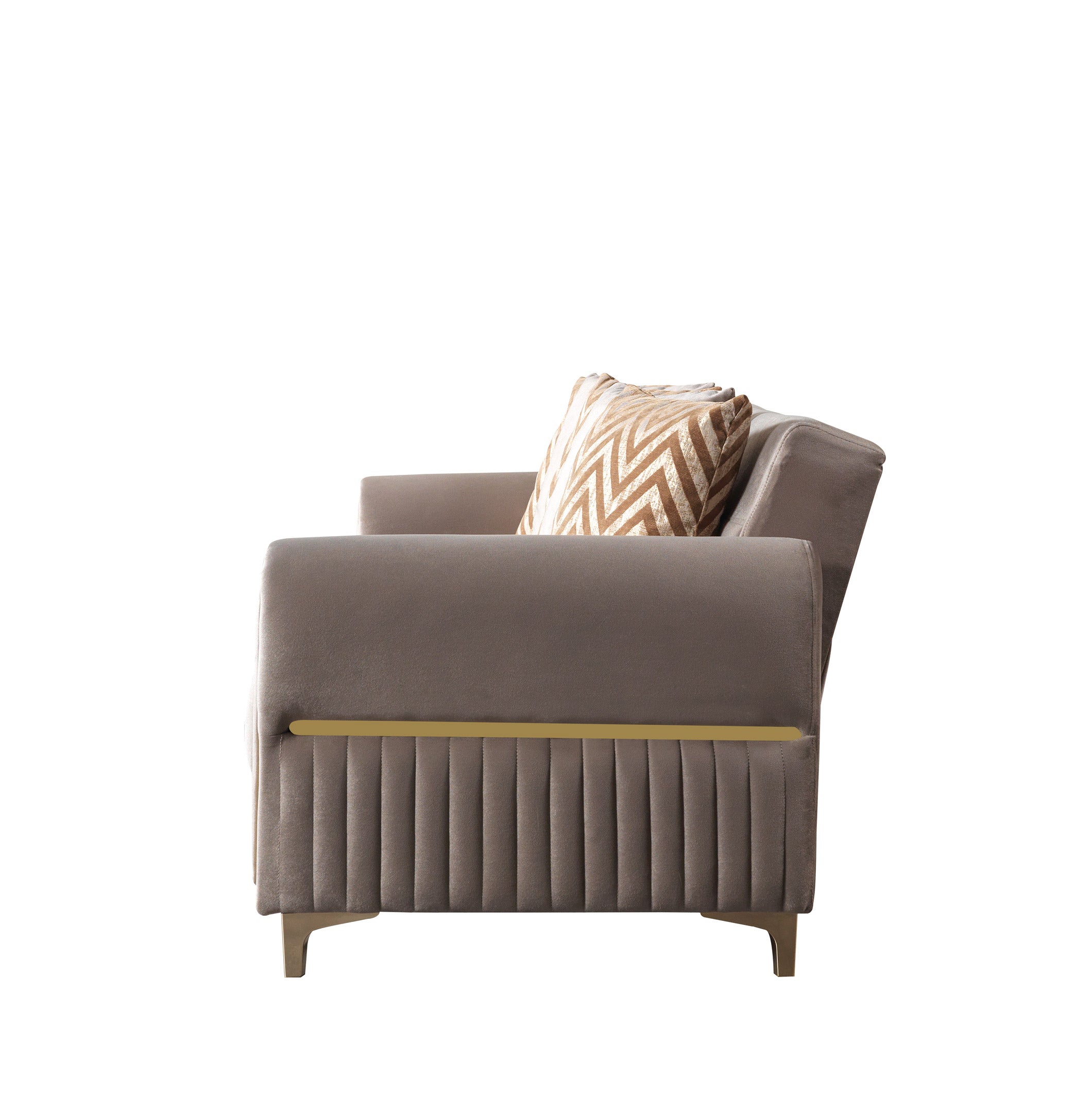Sandra Coffee Velvet Loveseat, view 8