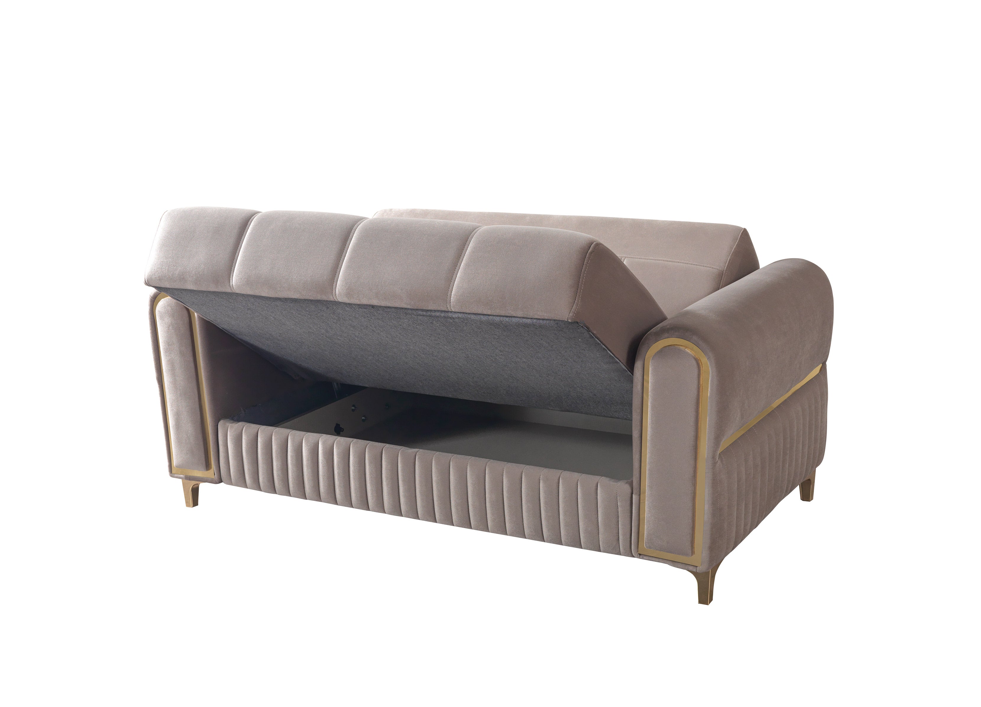 Sandra Coffee Velvet Loveseat, view 9