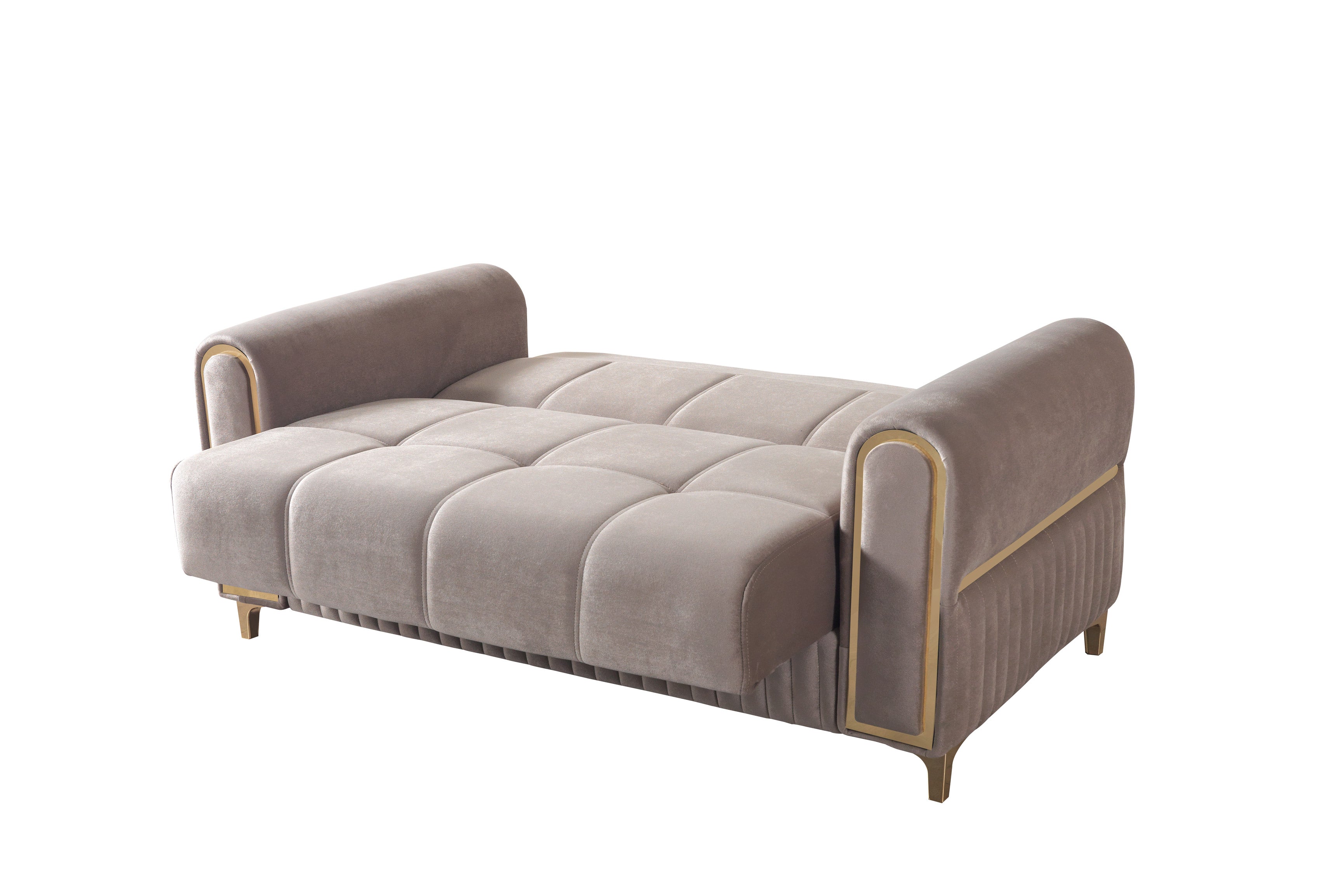 Sandra Coffee Velvet Loveseat, view 10