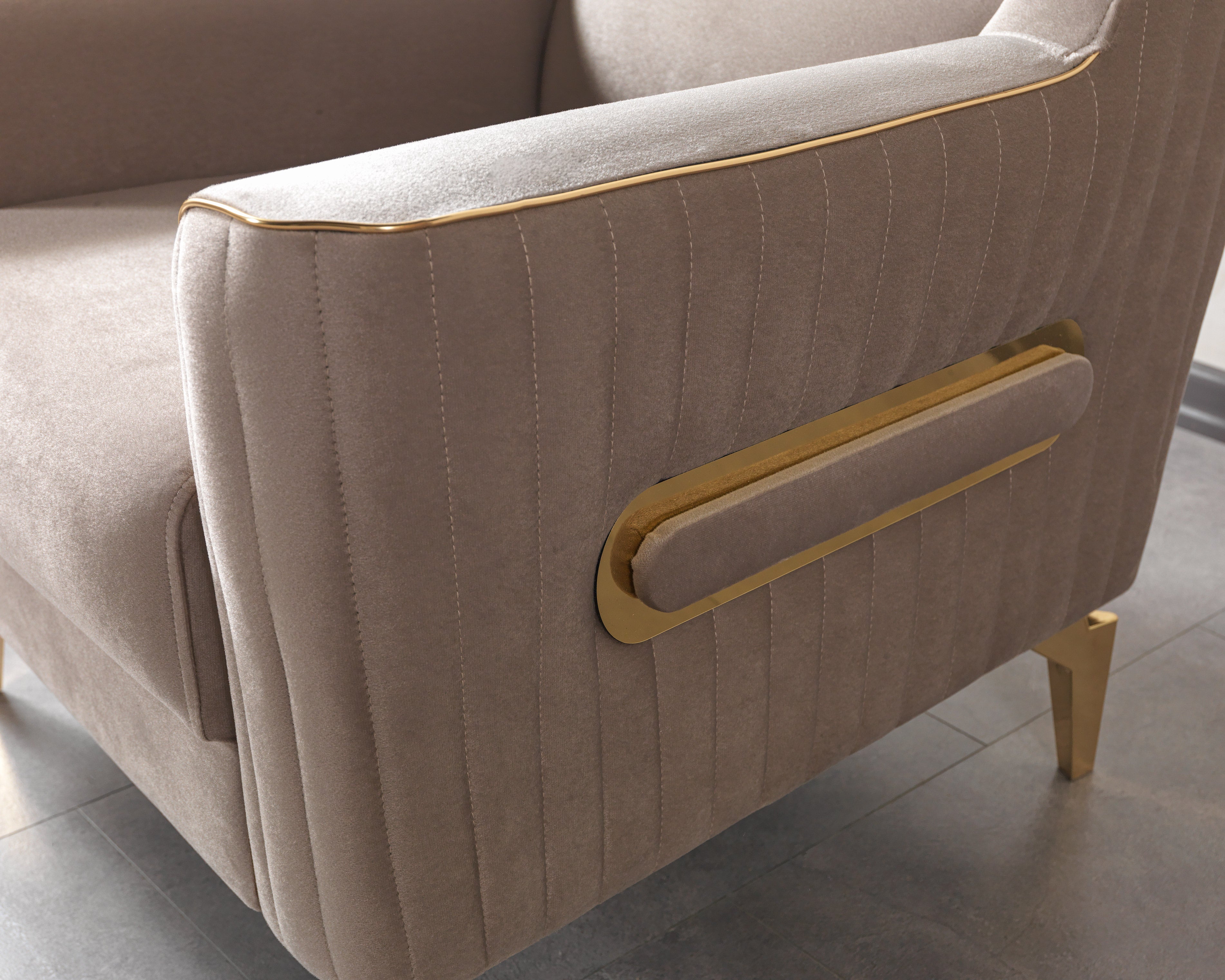 Sandra Coffee Velvet Chair, view 6